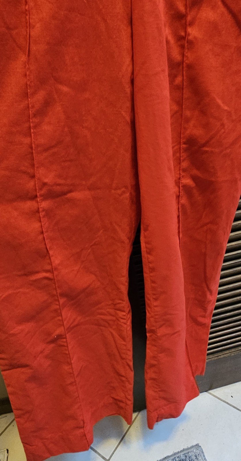 Vintage Red Striped Womans Jumpsuit Lane Bryant Tall Shop Size 16 1970s Retro