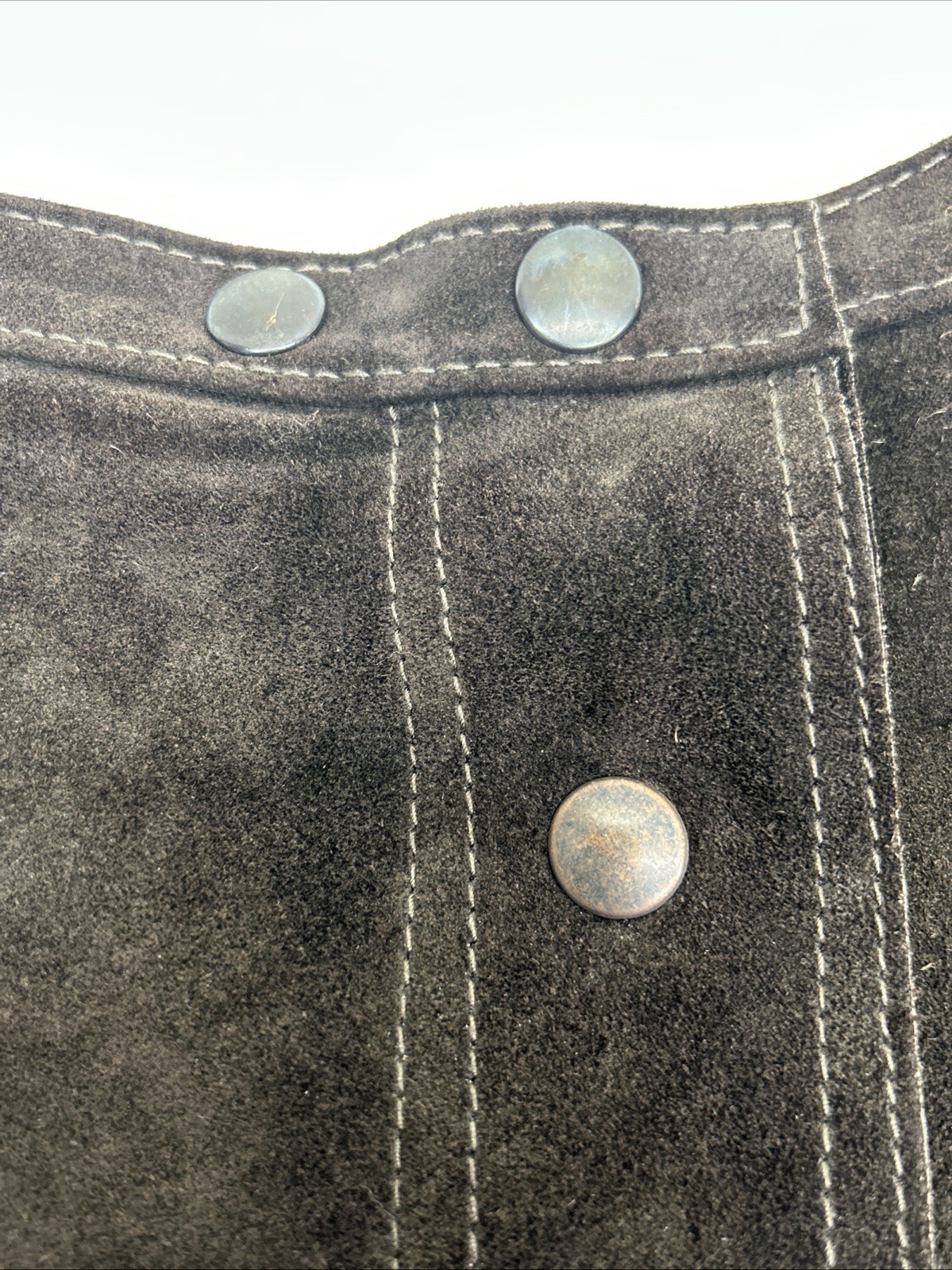 Vintage Genuine Leather Skirt Brown Western Made For Lazarus Size L