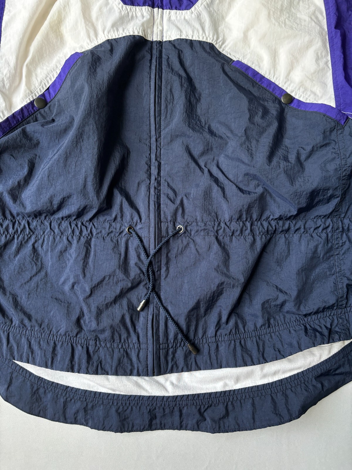 Vintage Womens Nike 90s Windbreaker Jacket White Purple Blue Size 14 Coat