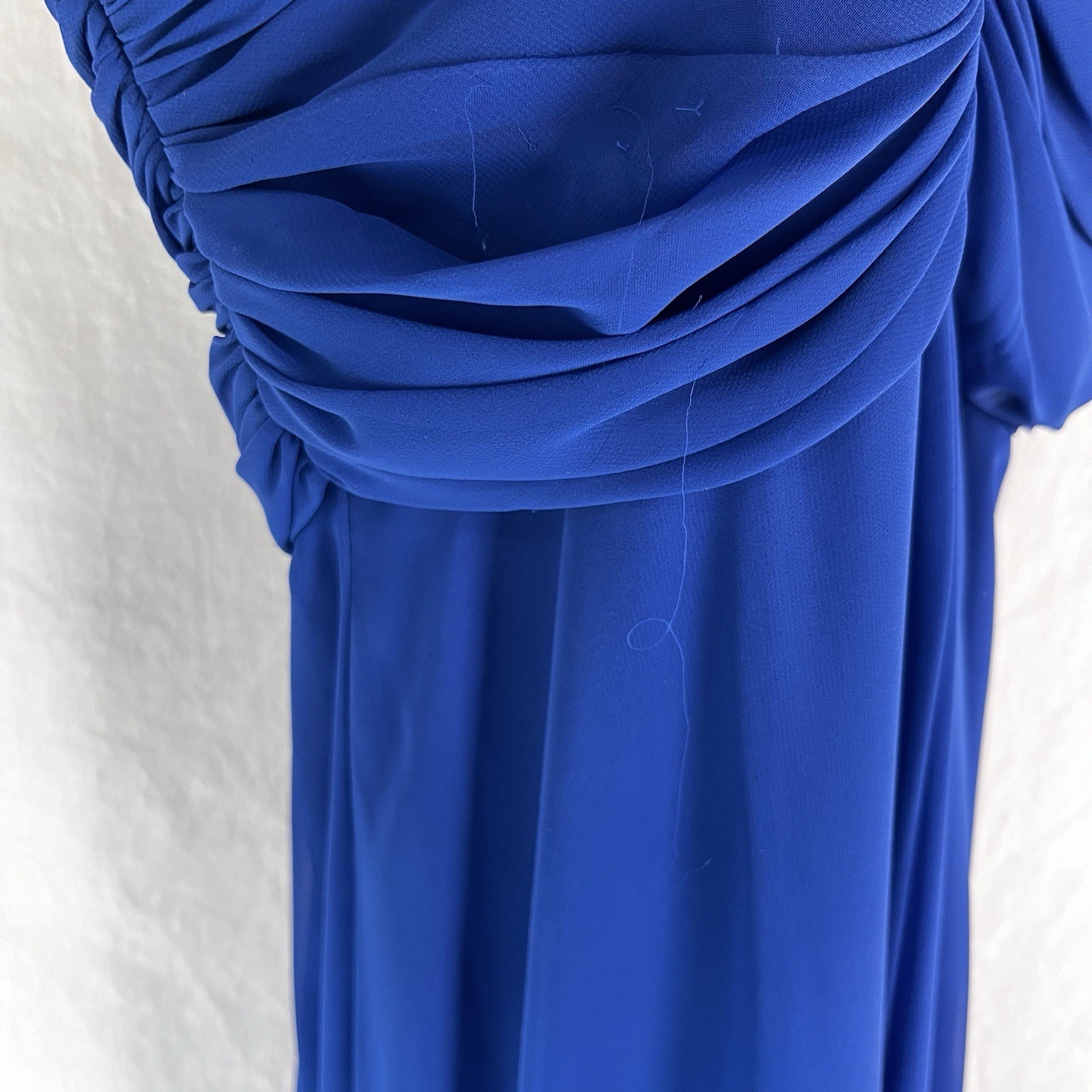 Vintage Dress Pamela Edwards Blue Size 8 Babydoll Layered Flowy Formal Midi Gown