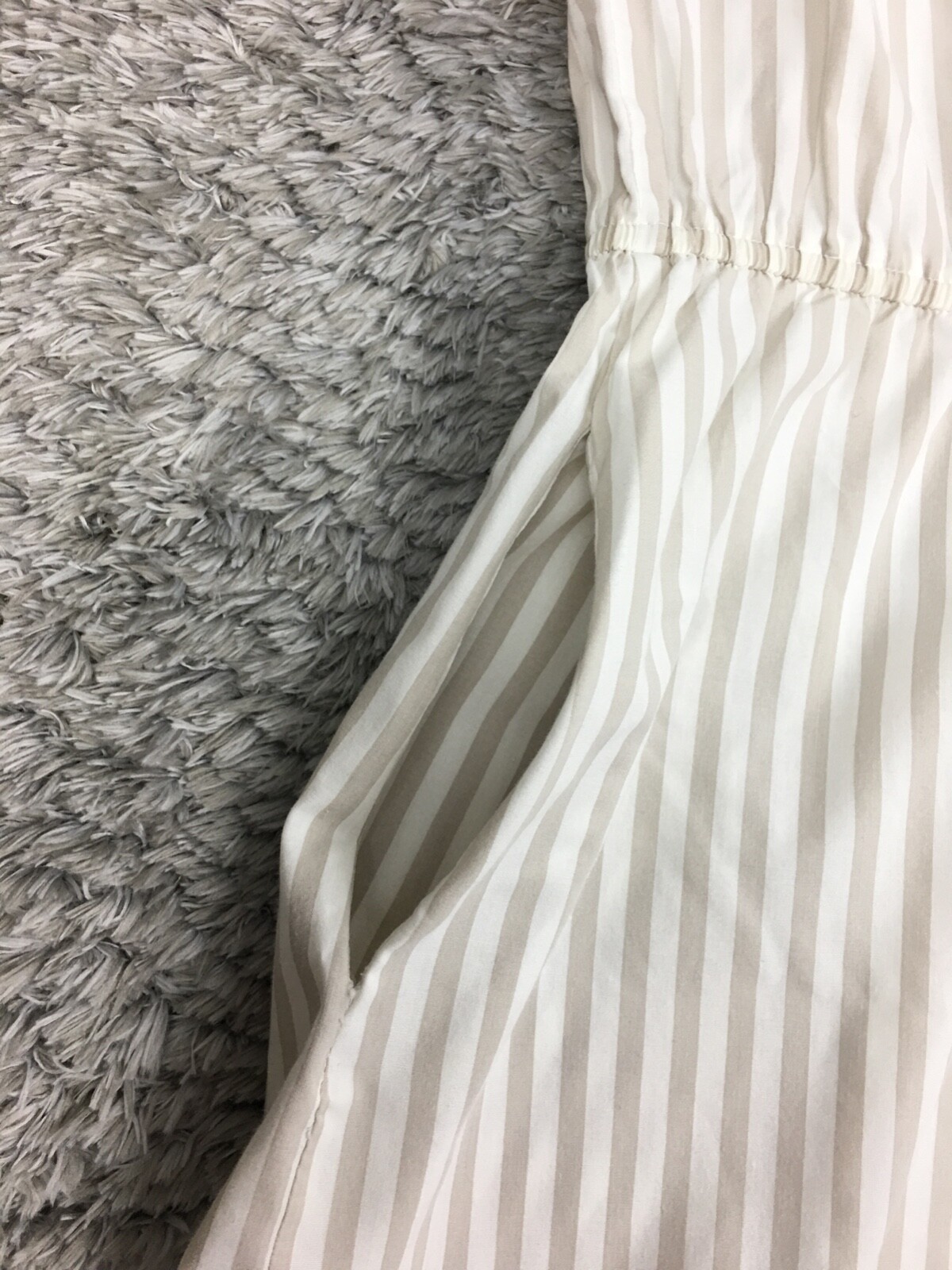 Vintage IMPROMPTU Collared Dress Womens Size 12 Brown White Short Sleeve Button