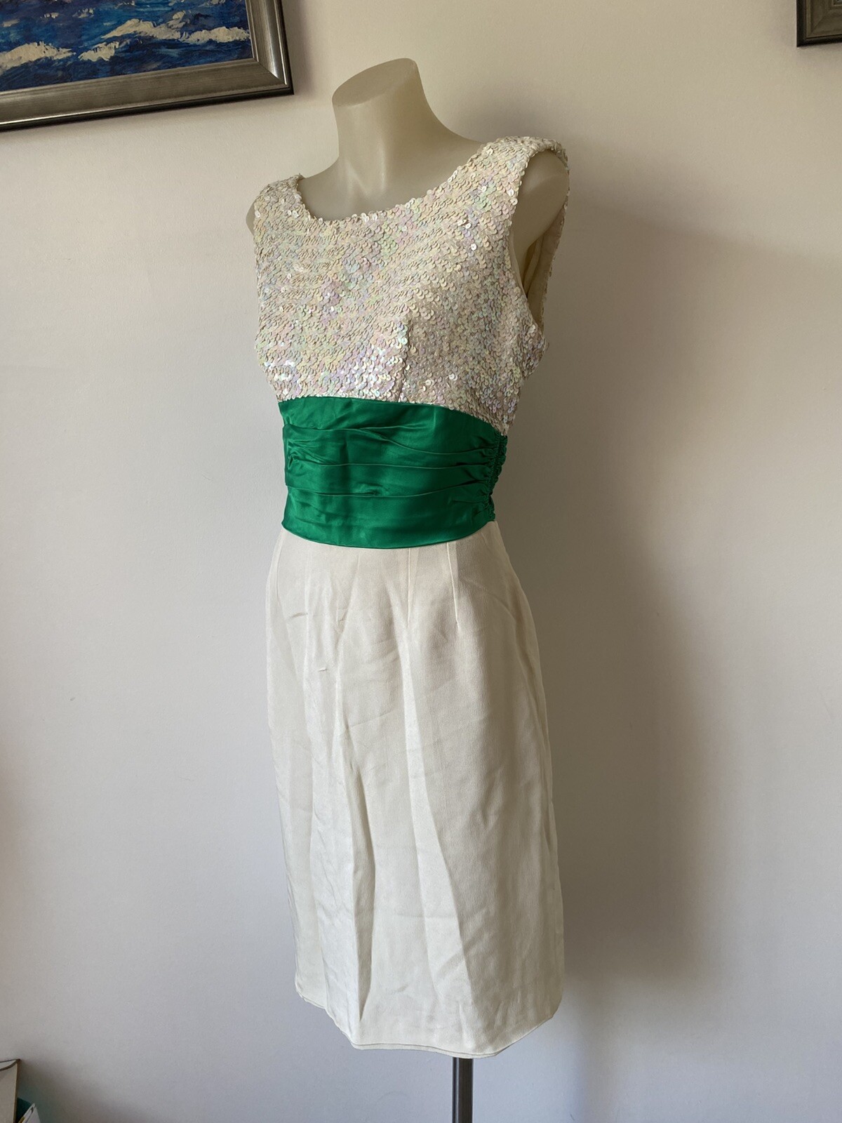 50,s Cluny Junior Sequined Cocktail Sheath.36” B30”W 40”h