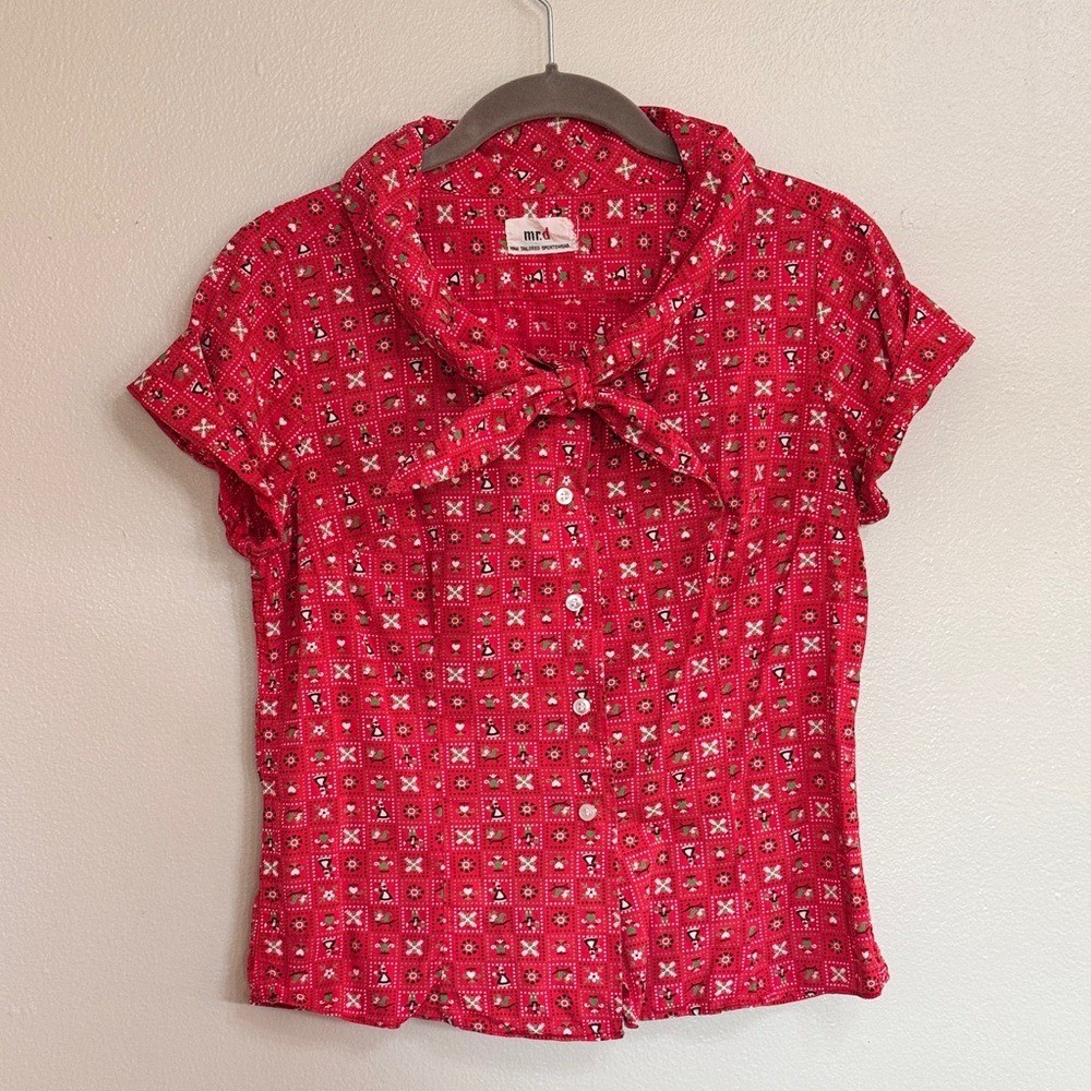 Vintage – Cotton Red Button Down Shirt