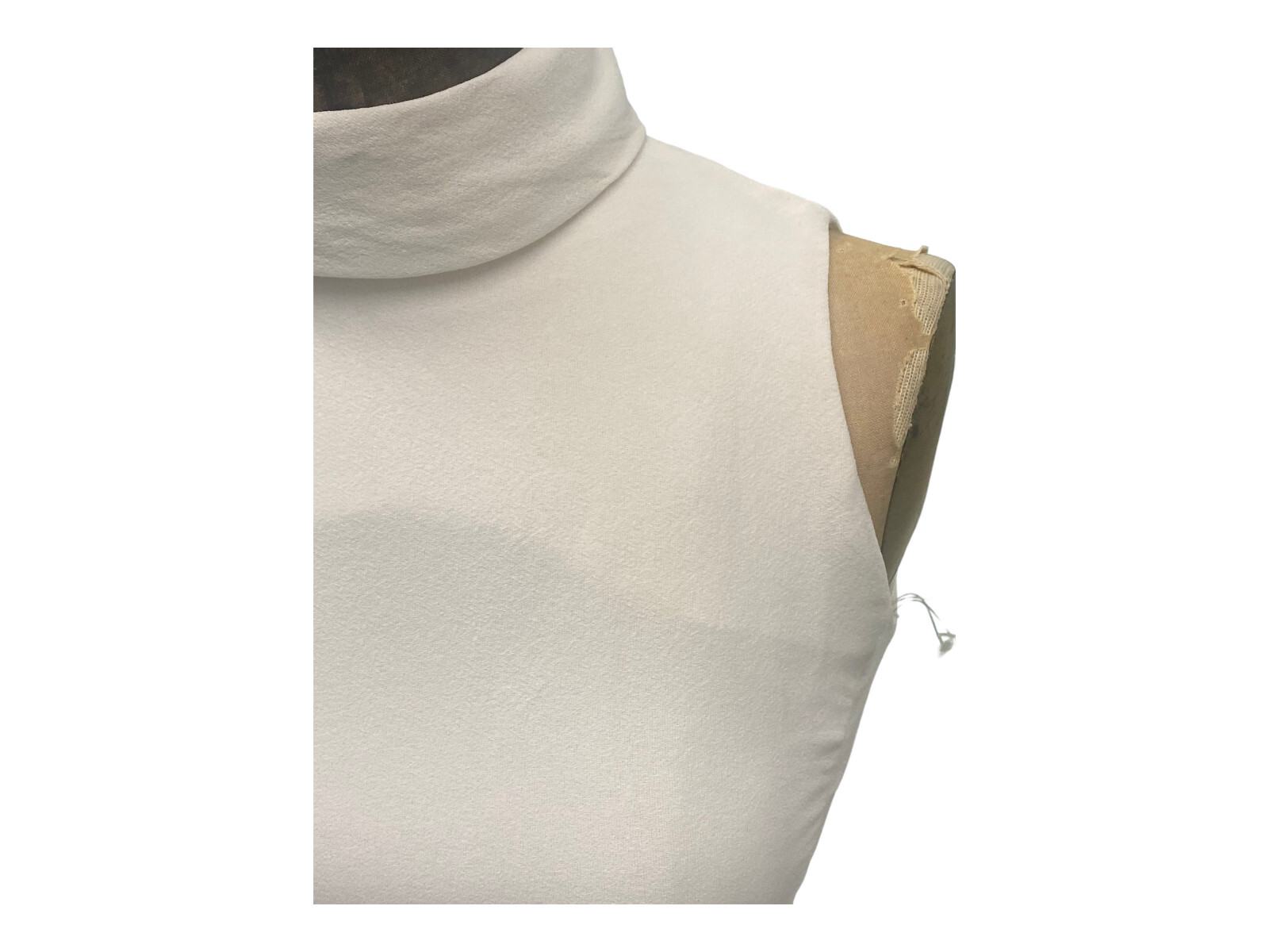 Vintage Mr Mort By Stan Herman Cream Sleeveless Maxi Dress NOS Small/ Med