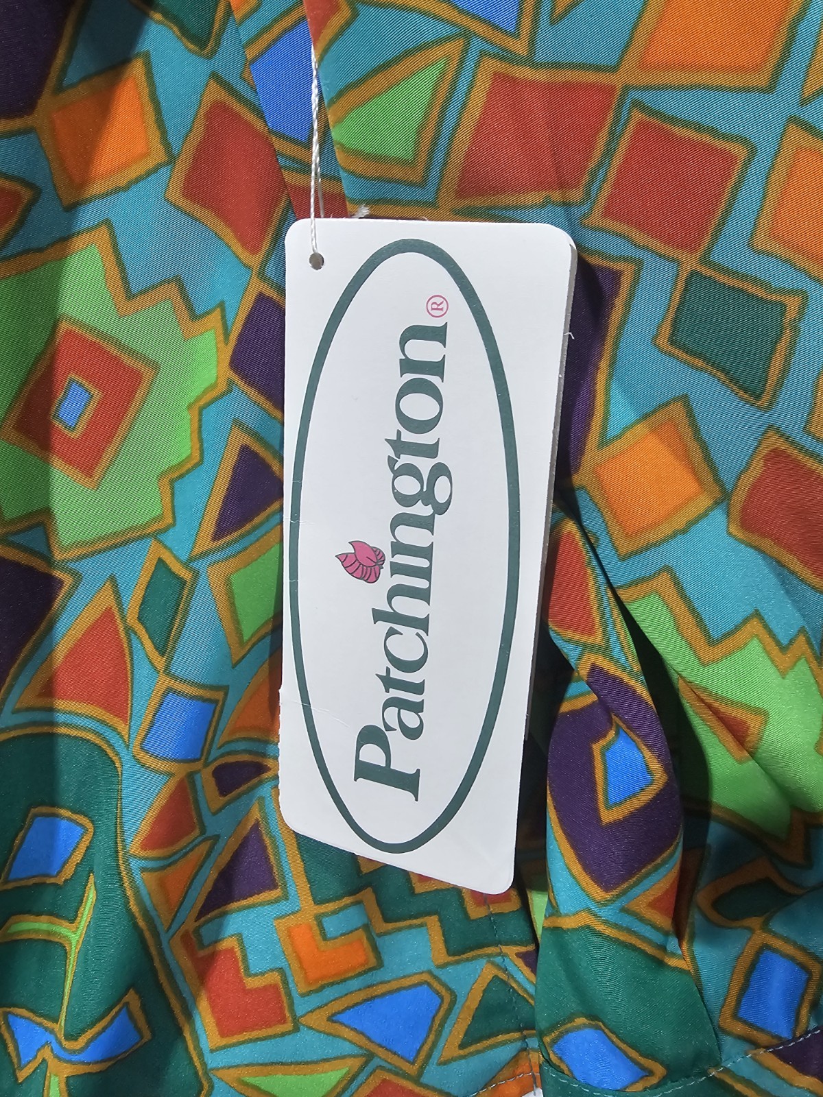 Retro 90s Geometric Print Set Deadstock NWT Art Eclectic Grandma Blazer Skirt M