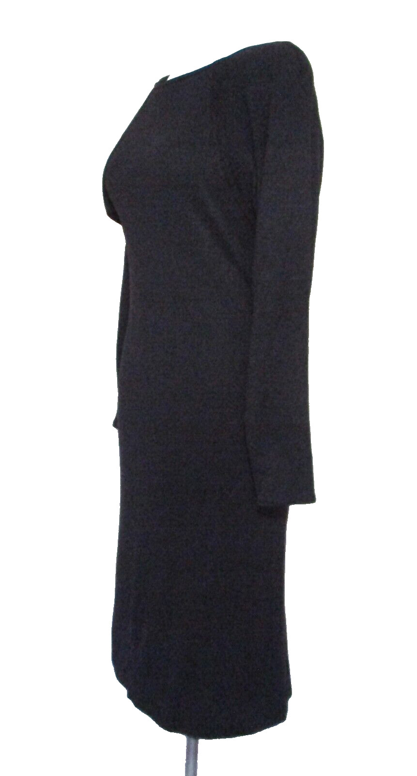 Vintage 80s Oscar De La Renta Dress XS/S Women Black Jersey Knit Dolman Sleeve