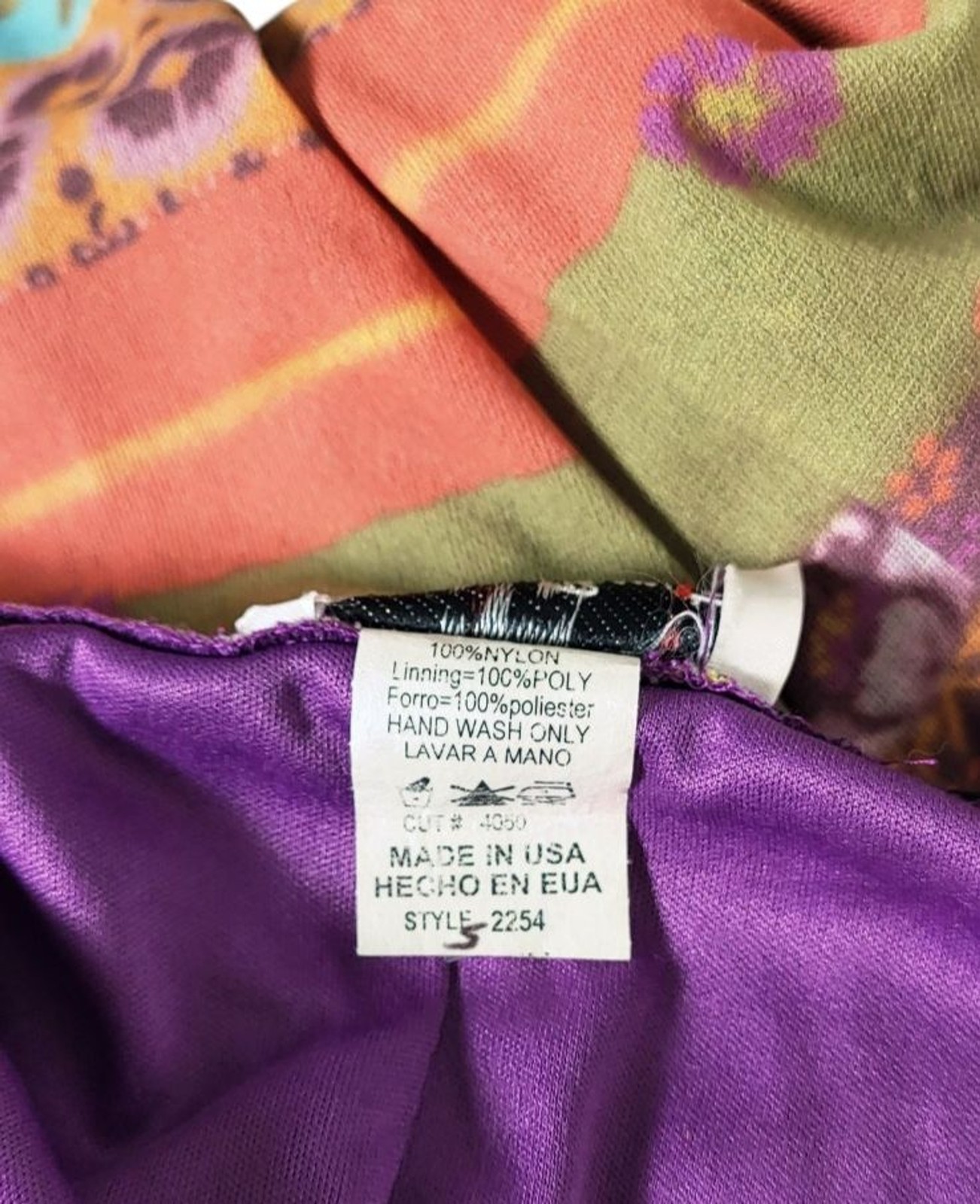 Vintage 90s Y2K Maria Bonita Mixed Media Colorful Ruffle Hem Pencil Skirt S/M