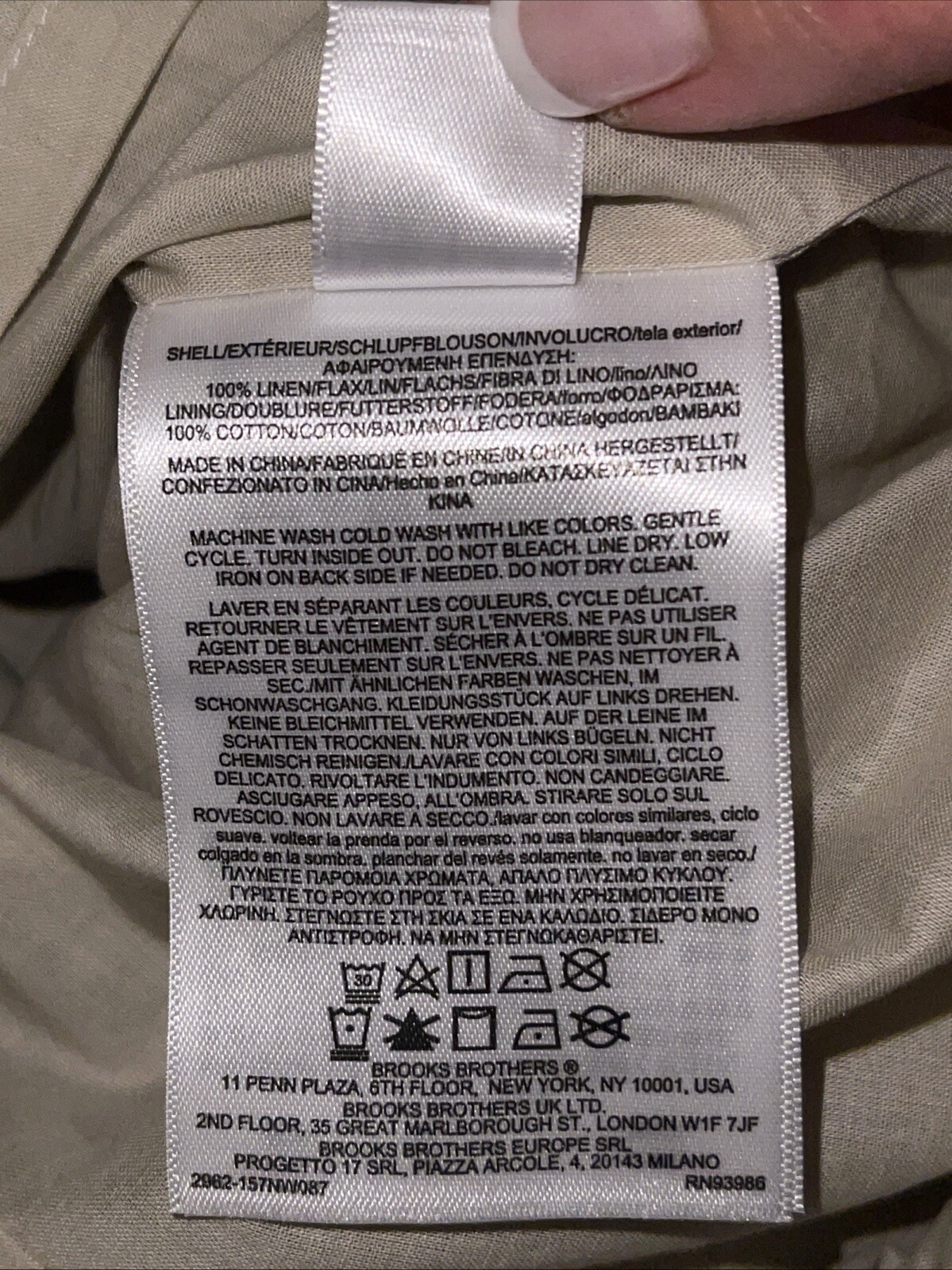 Brooks Brothers linen Dress Sz 4 Cream Color NWT