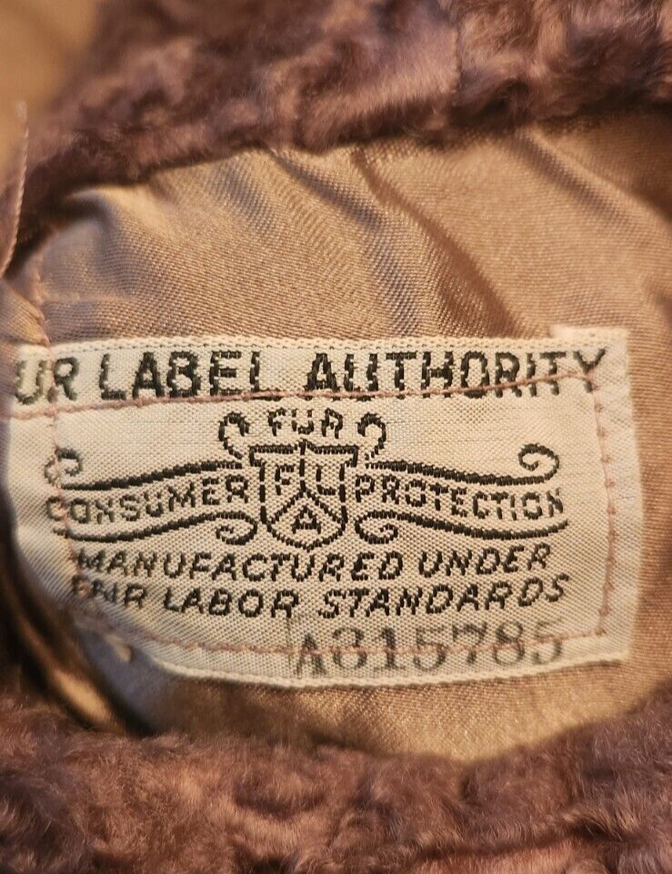 Vintage Fur Coat Wilibel Maas Brothers Brown Astrakhan Lamb Tampa Florida Custom