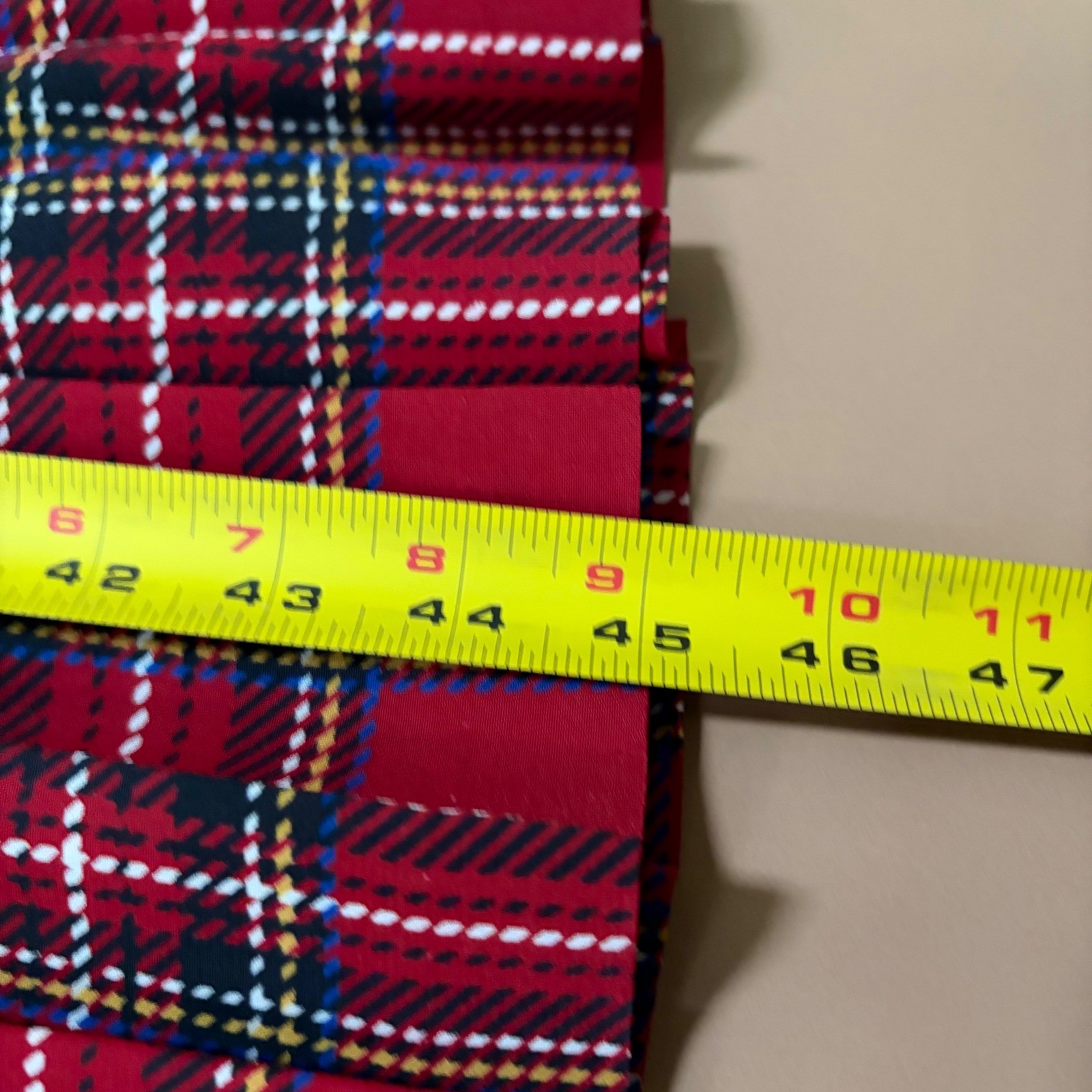 Leslie Fay Vintage Red Plaid Midi Secretary Dress Belted Pleated 18WP Petite