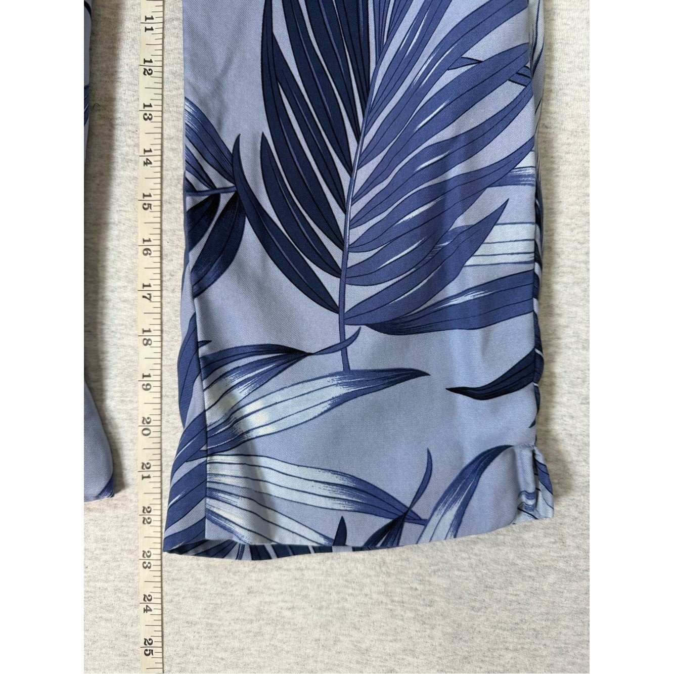 Tommy Bahama Vintage Y2K 100% Silk Tropical Wide Leg Pants Blue- Size 4
