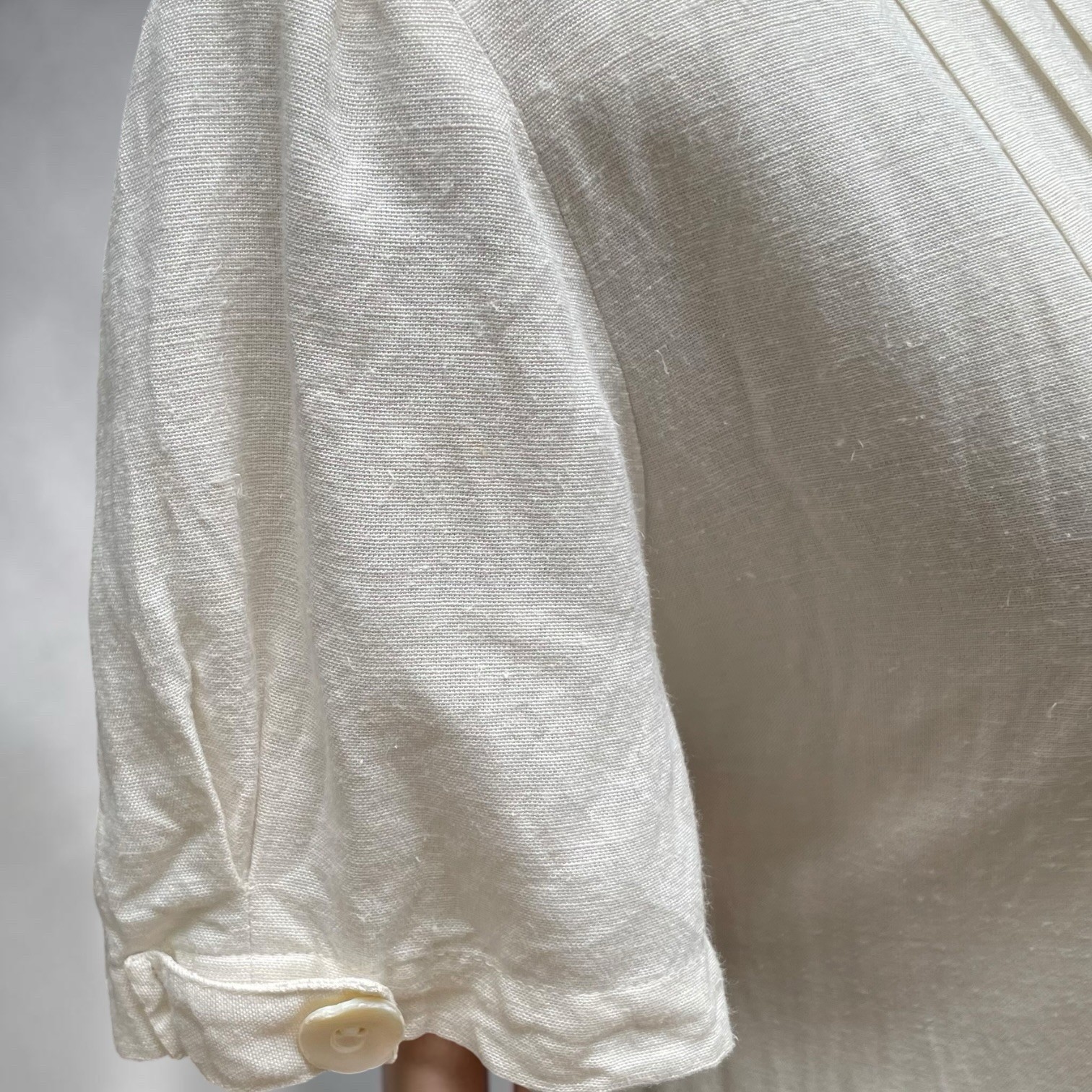 Cottagecore Prairie White Embroidered Midi Dress Pintuck Linen Blend Karin Steve