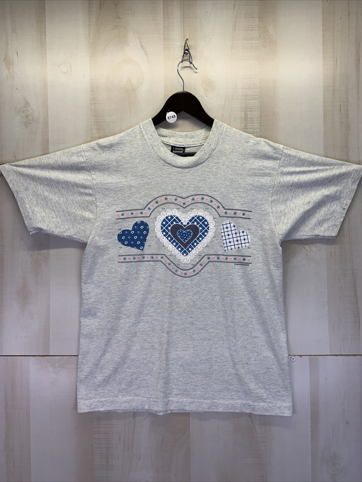 Vintage Screen Stars Single Stitch 1992 Heart Graphic Shirt Womens Large-8748