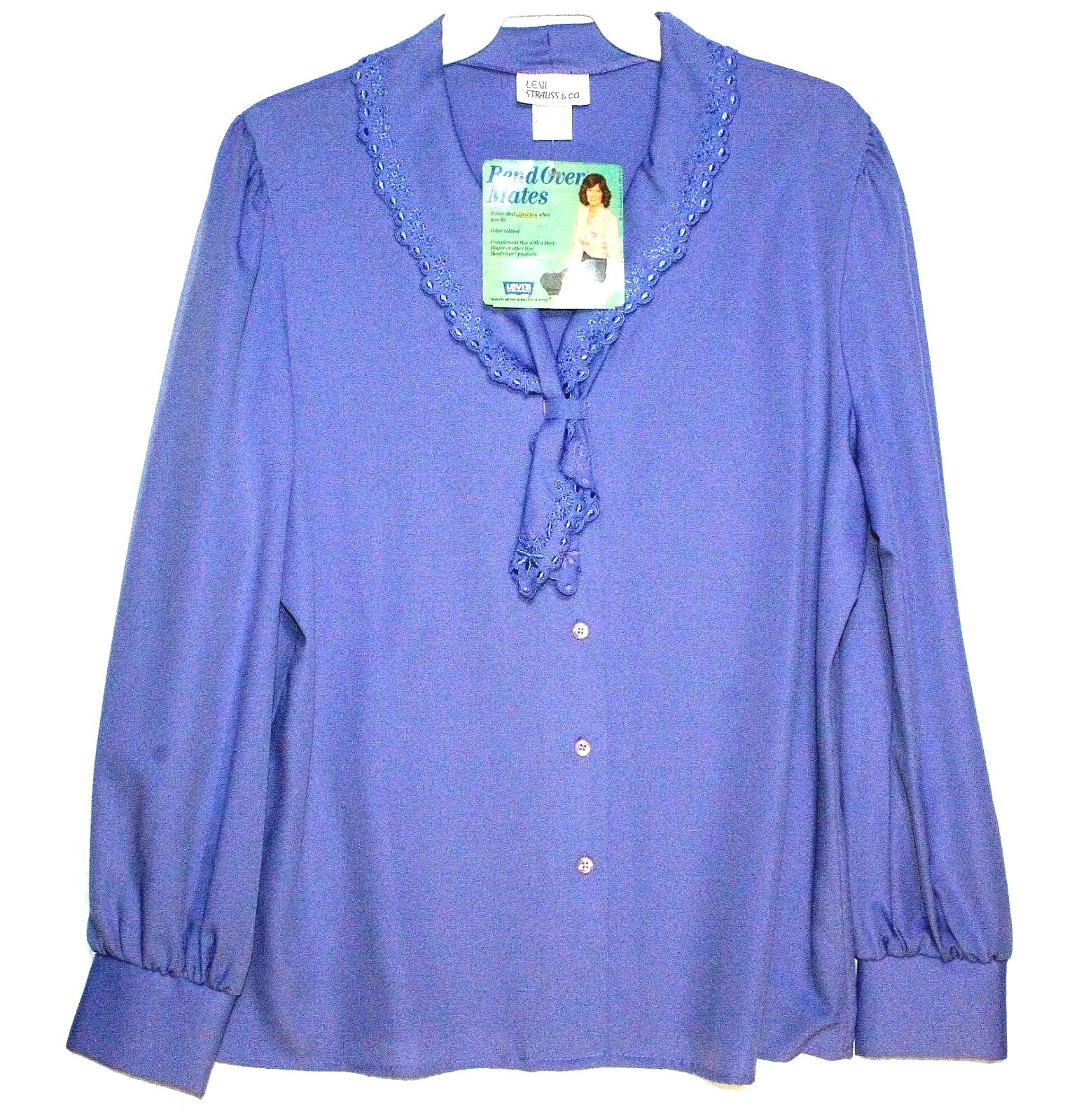 VINTAGE LEVI STRAUSS & CO BEND OVER MATES BLOUSE TOP 16 LARGE W/TAGS 1981