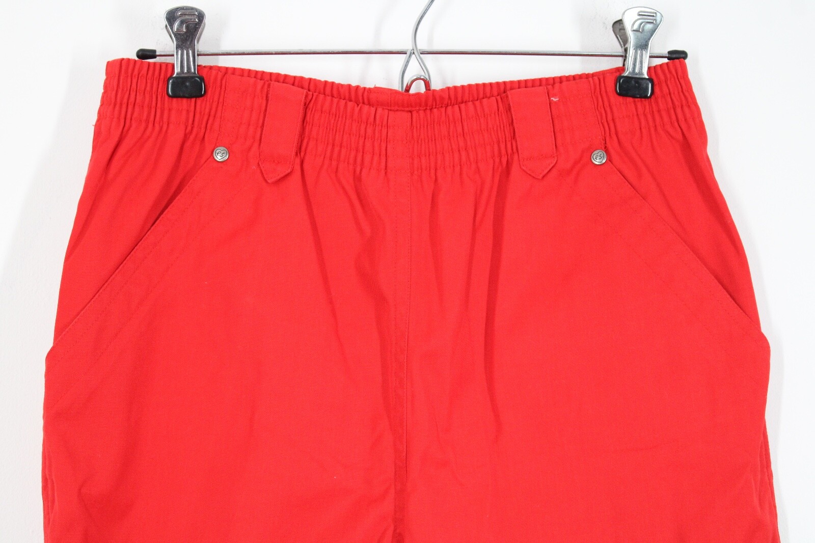 Vtg 80s PS Gitano 6 Short Red Elastic Waist High Rise Tapered Leg Pants