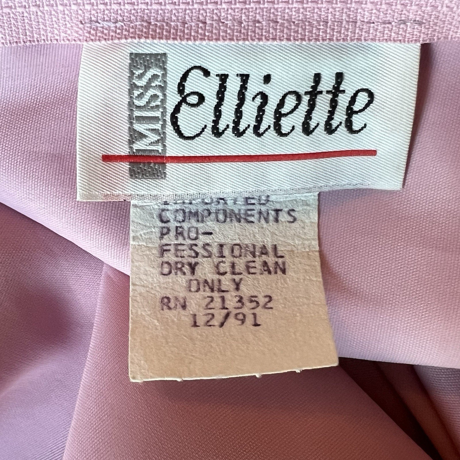 VTG Miss Elliette Chiffon Dress Women’s Size 6 Pink Embroidered Beaded Gown 90s