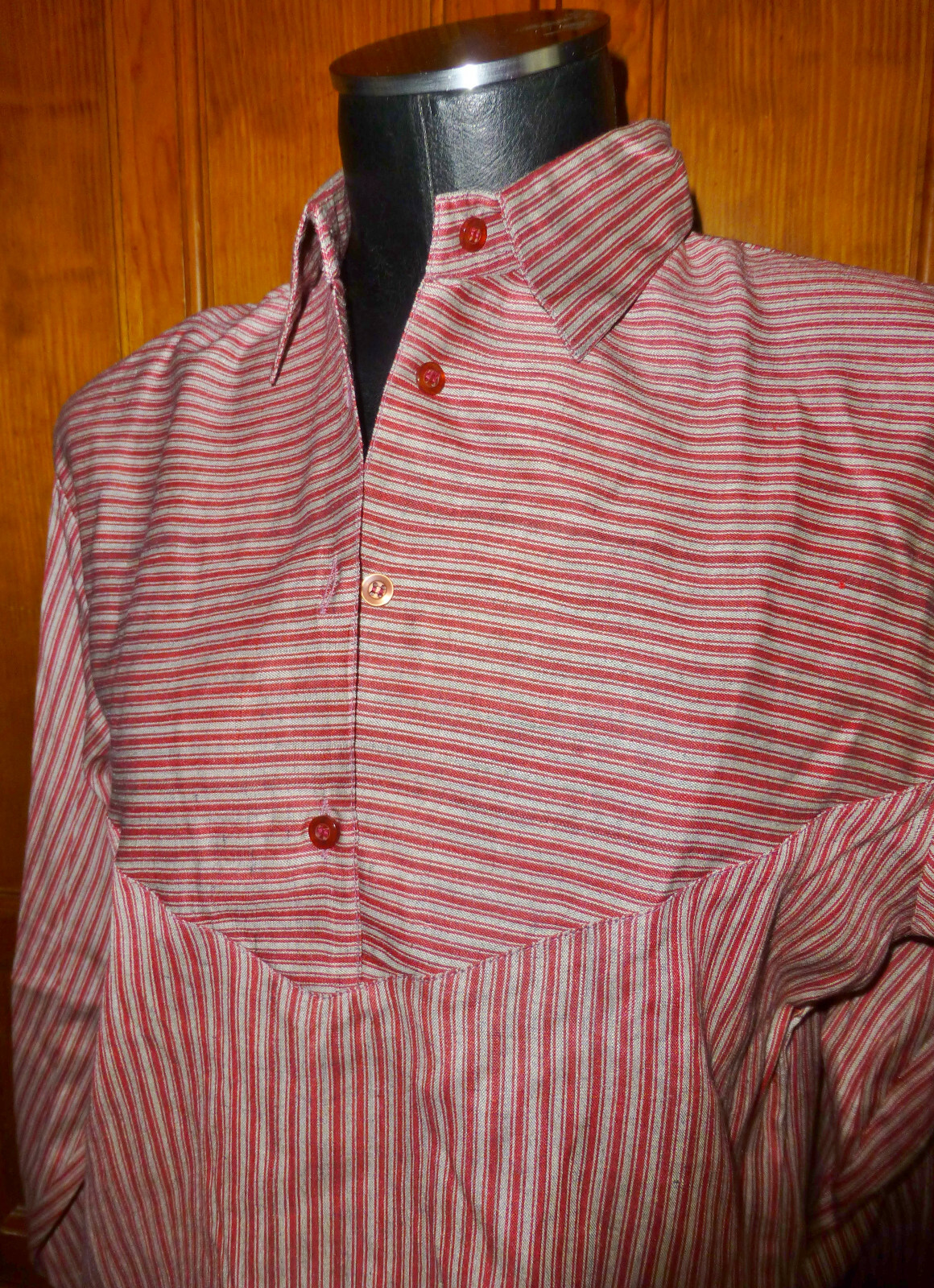 Vtg 70s 80s India Royal SILK Cotton Stripe ETHNIC BoHo BLOUSE TOP M L