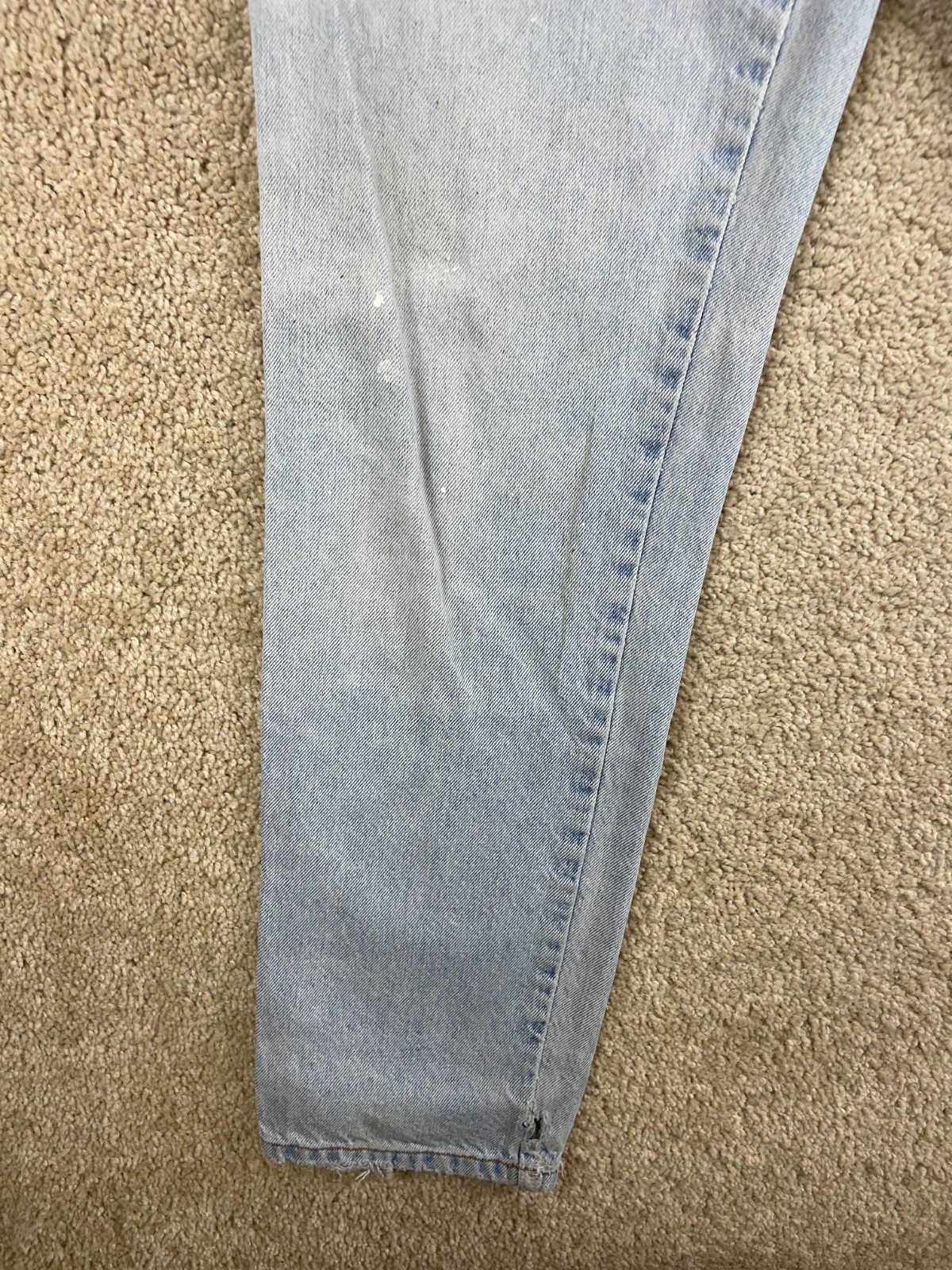 Vintage Relaxed Fit Jeans Womens 25×30 Denim Cotton Distressed High Waisted Blue
