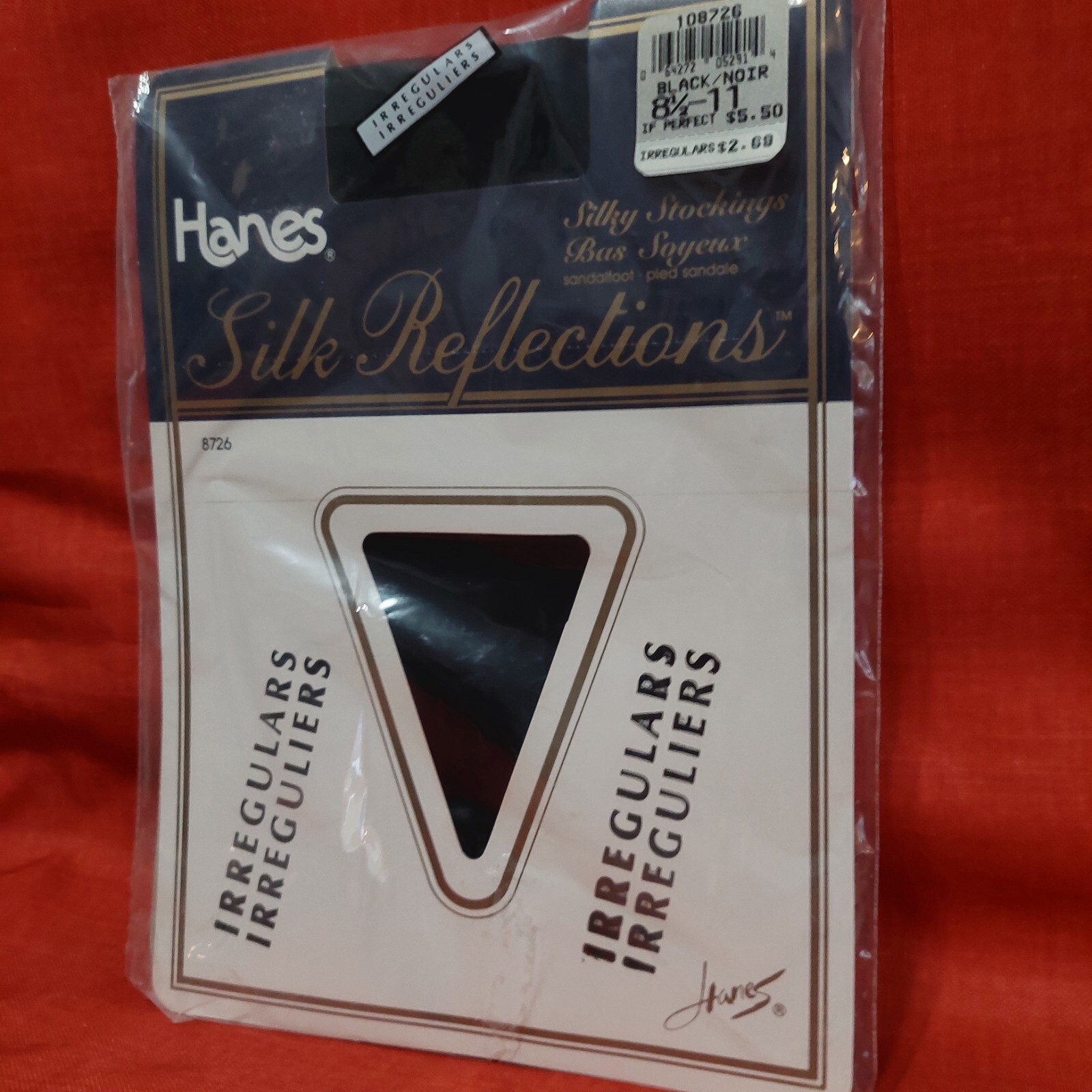 Vintage Pantyhose New Hanes Stockings Color Black size 81/2-11 BSTO90