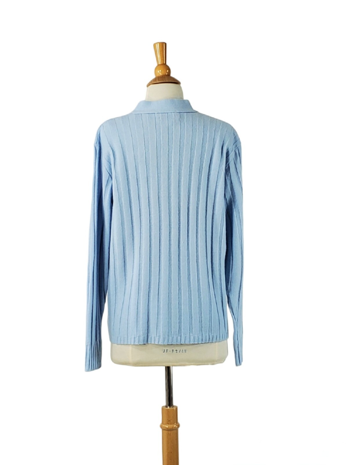 Vintage 1970s Sears Sweater – 70s Cardigan in Light Blue sm med lg