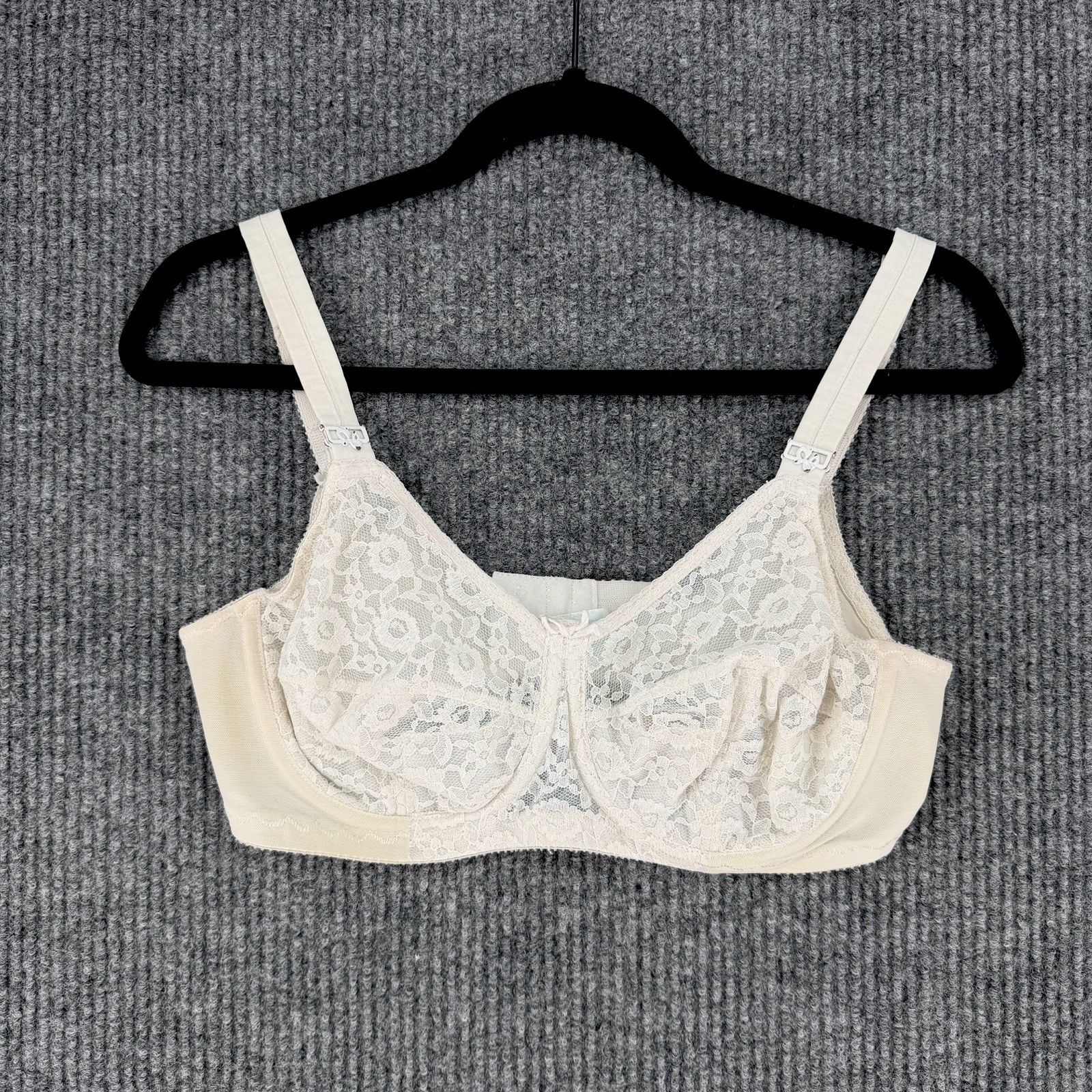 Vintage 80s JCPenney lace underwire bra victorian bridal unlined size 38C USA