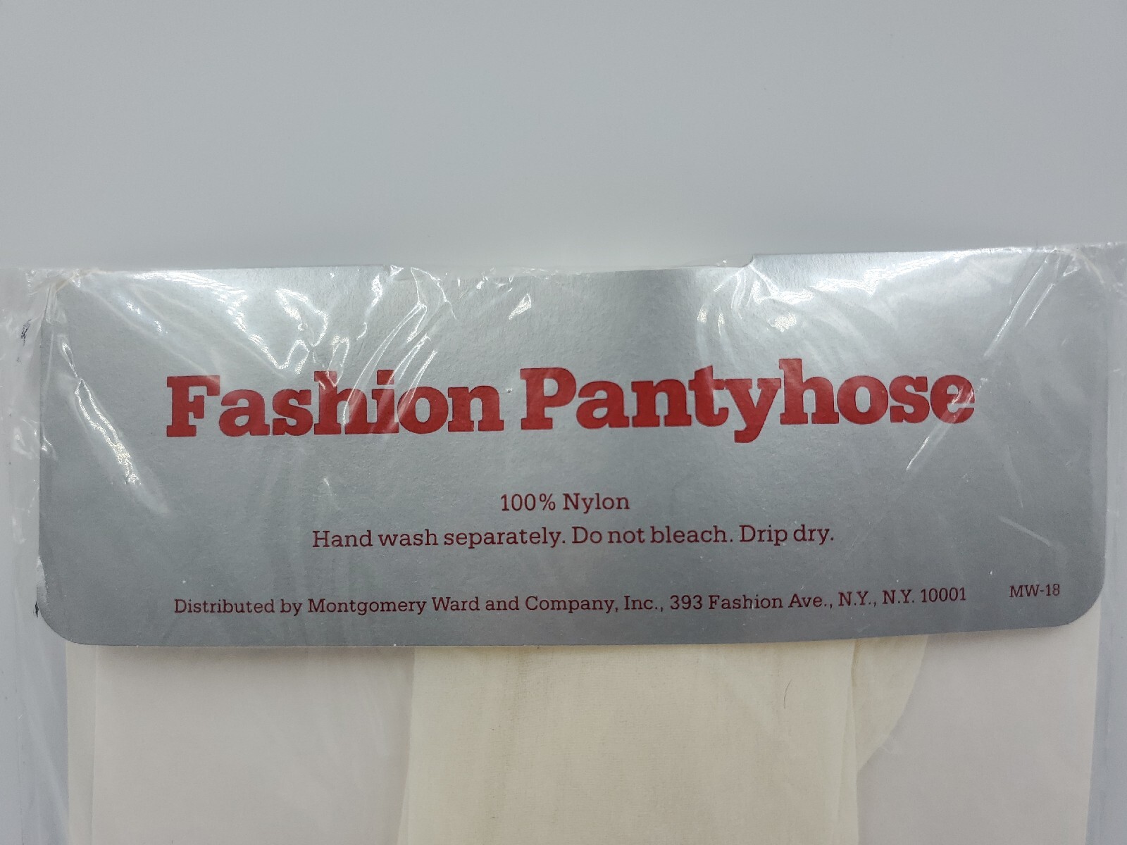 Vintage Montgomery Ward Pantyhose Hosiery Ivory Off White Size Tall NOS