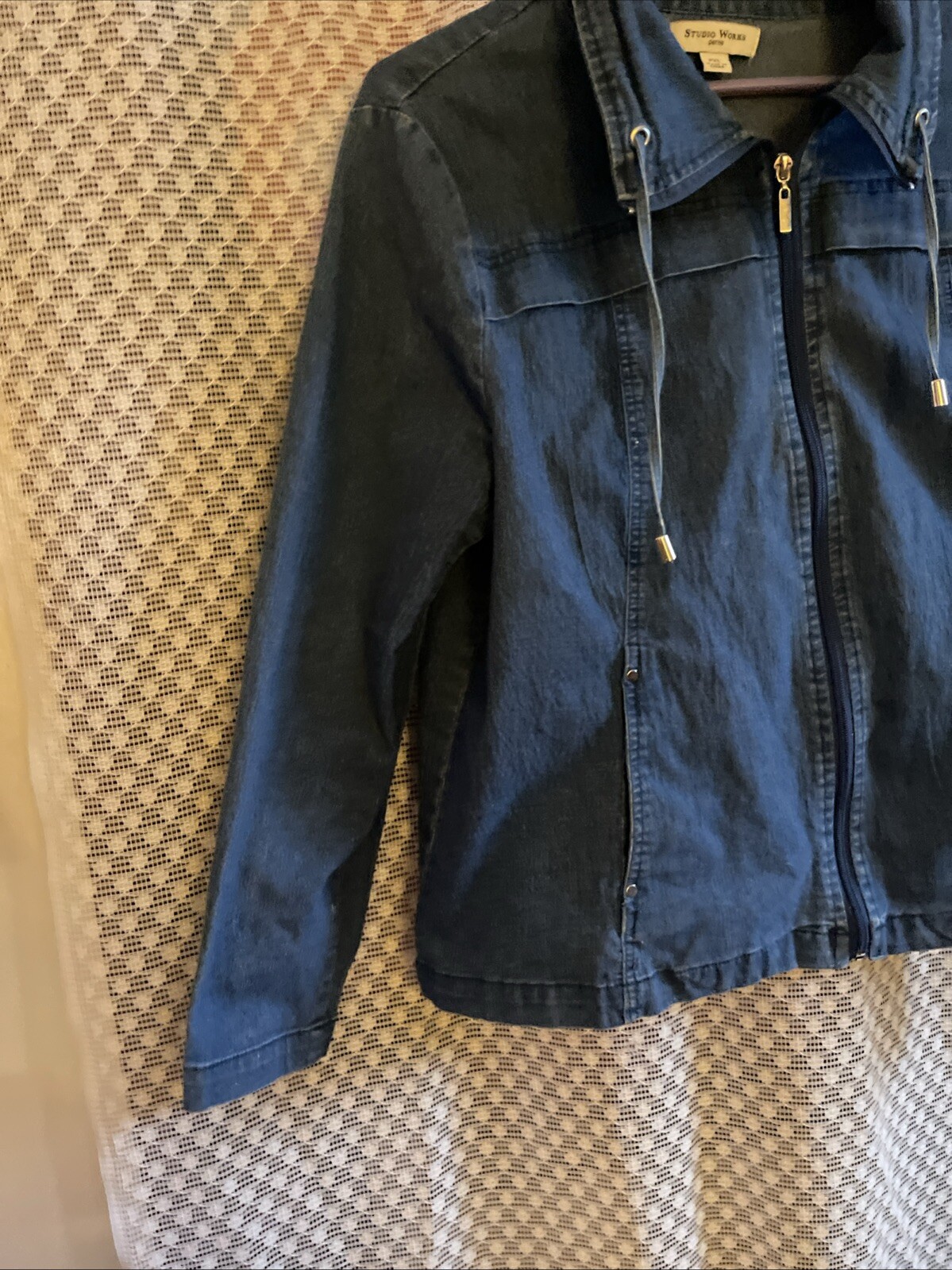 Denim Zip Front Jacket