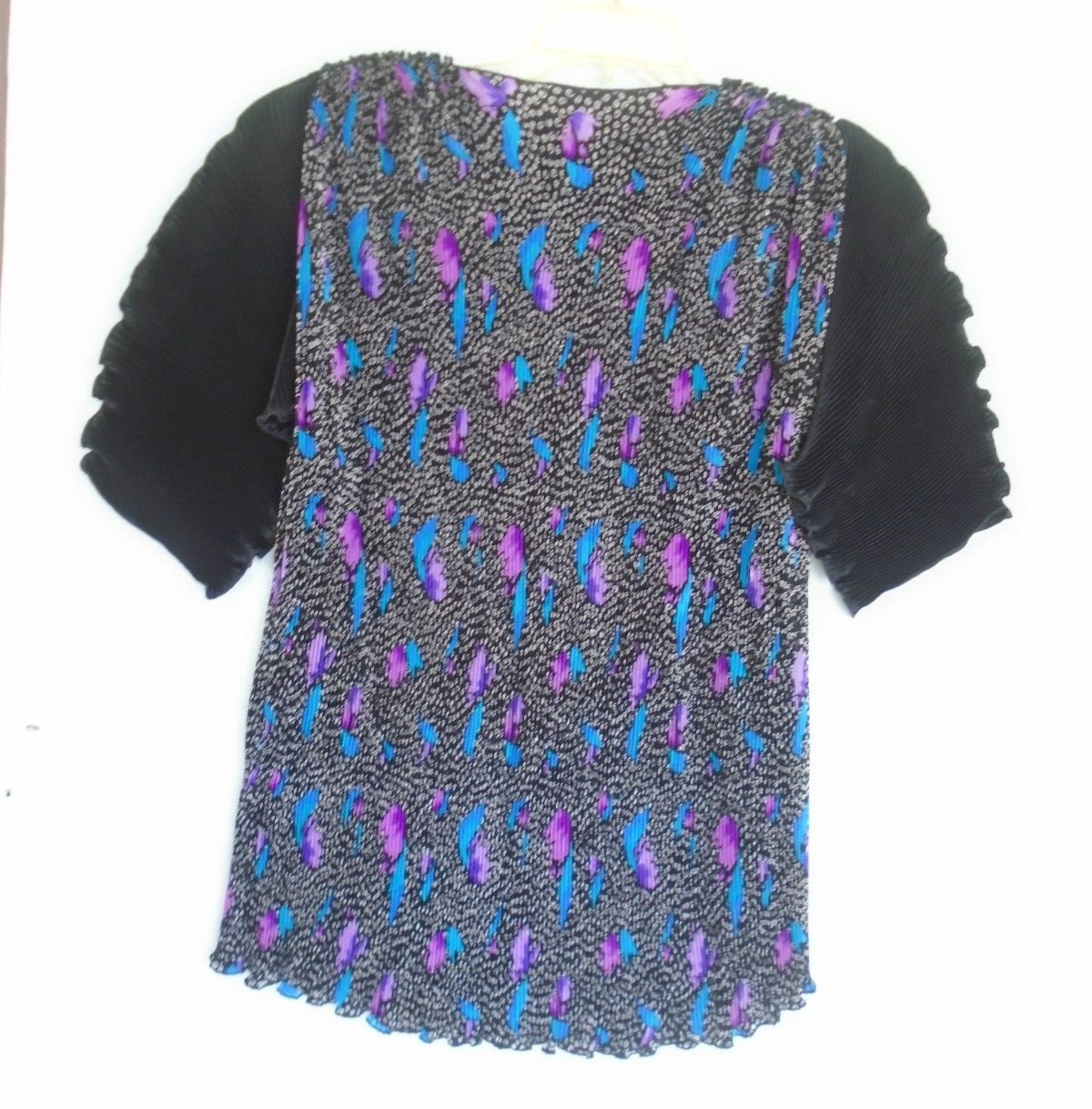 vintage Ellen Hauptli 2 Piece Skirt n Blouse Pleat Weave Set Size M? Multicolor
