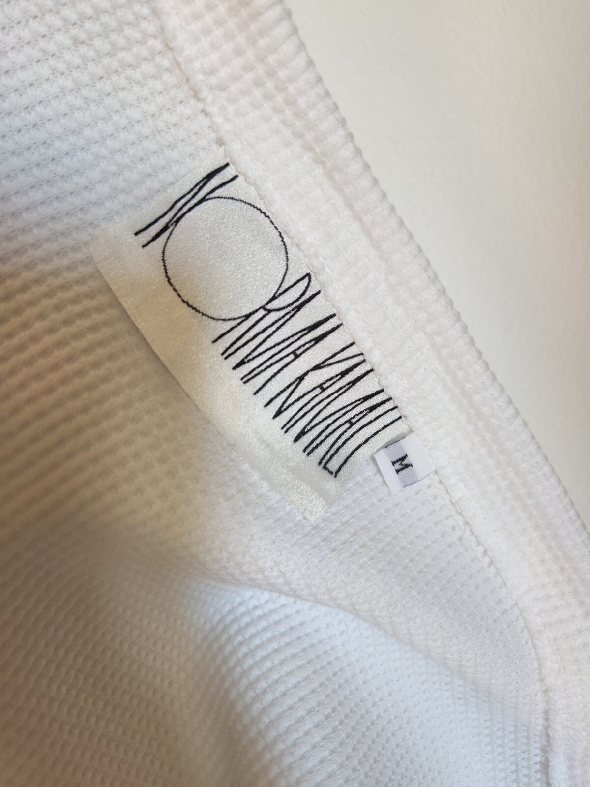 Vintage 1980s 80s Designer Norma Kamali Cotton Knit Boho White Skirt Vtg M