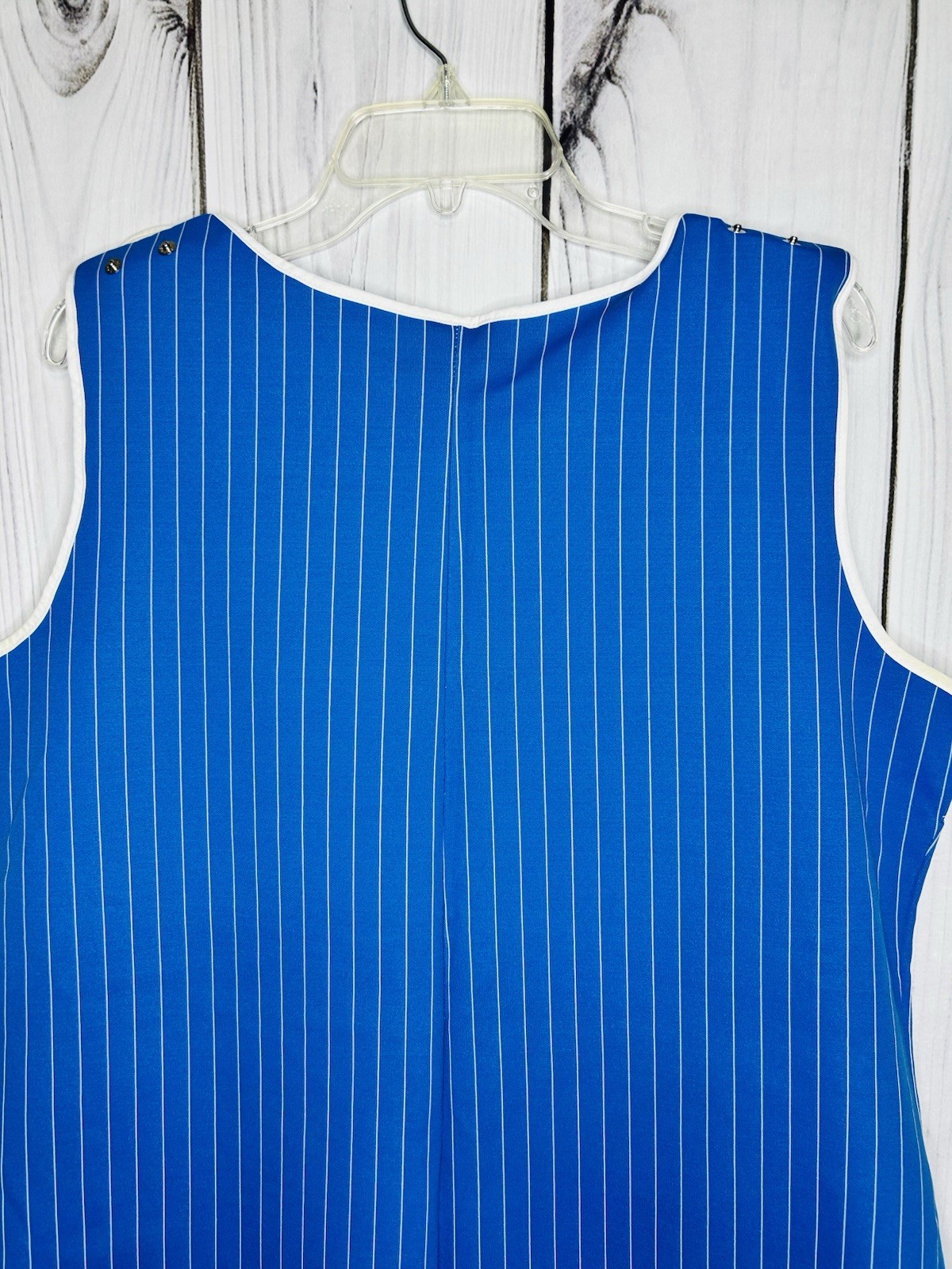 Vintage Romper PE Tank Top 60s Gym Class Physical Education Sz XXL Blue Striped