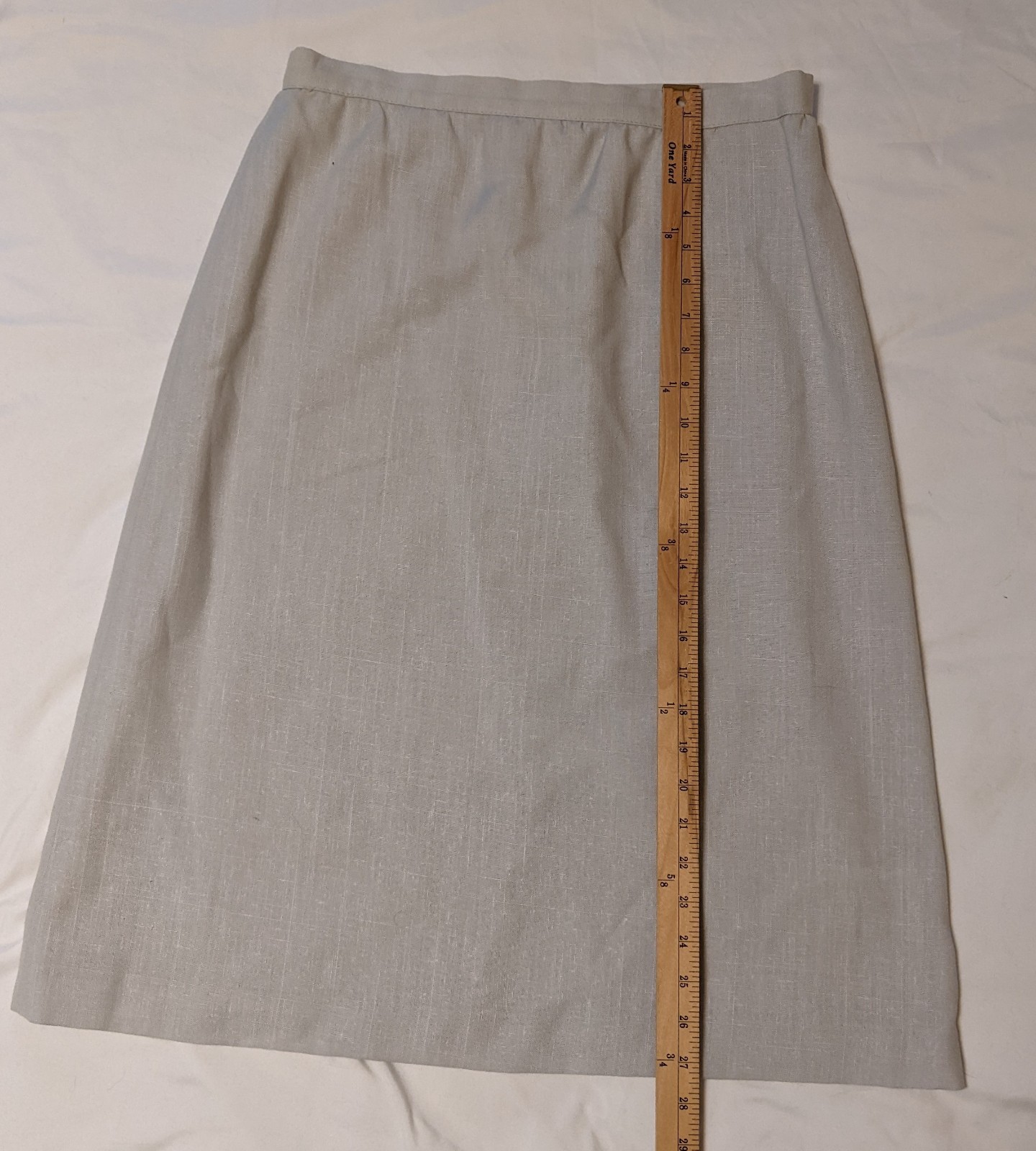 Vintage 80s Glorious Gals Gray Linen Look Blazer Skirt Suit 14 Career Office
