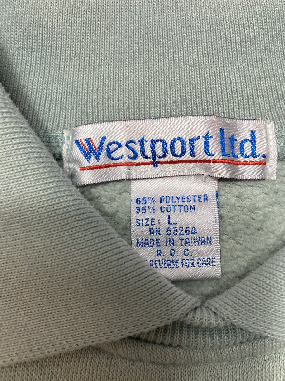 Vintage 90s Westport Embroidered Grandma Sweater Mint Green Floral Large Collar