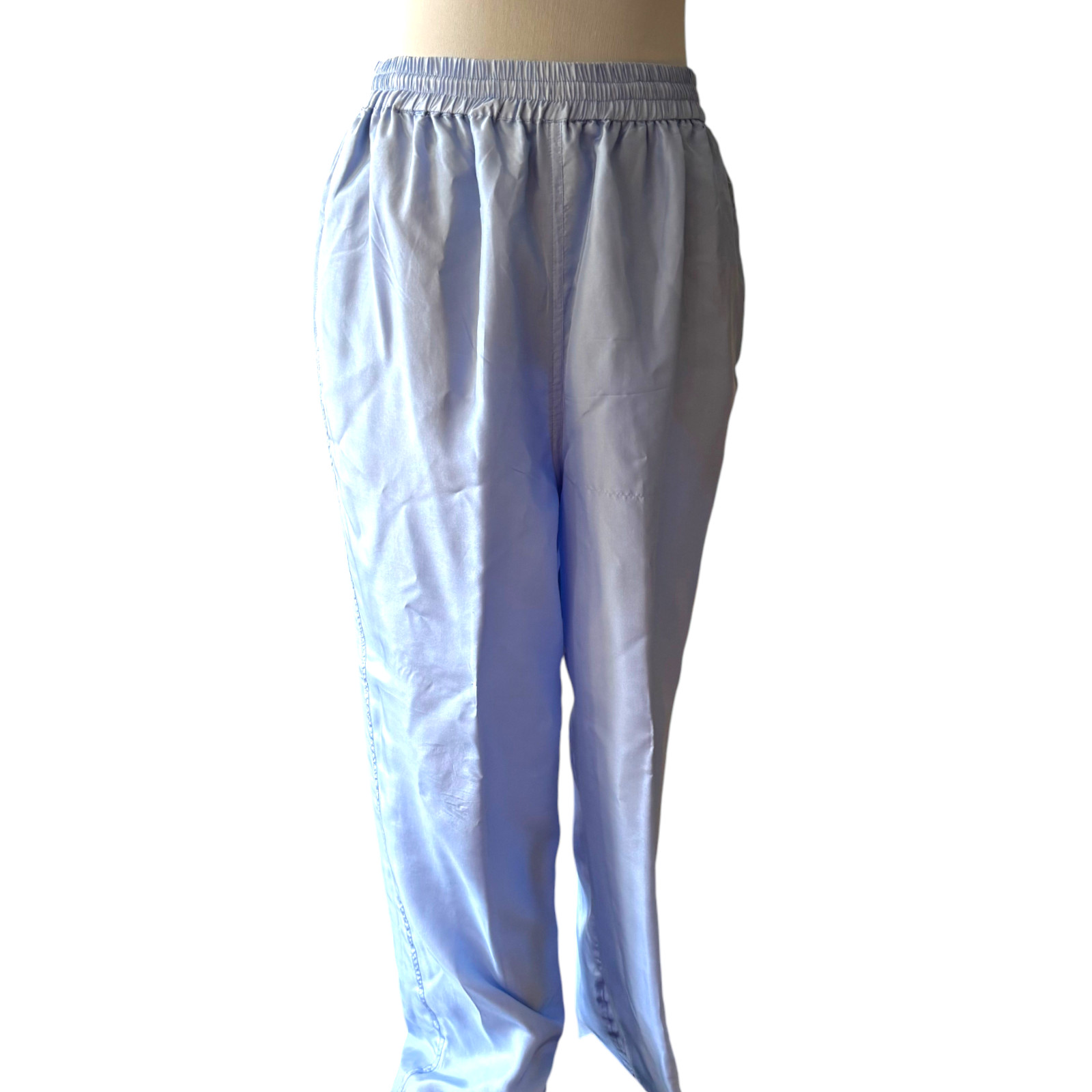 Mureli Vintage blue 100% Silk Jacket and Pants set track suit sz M