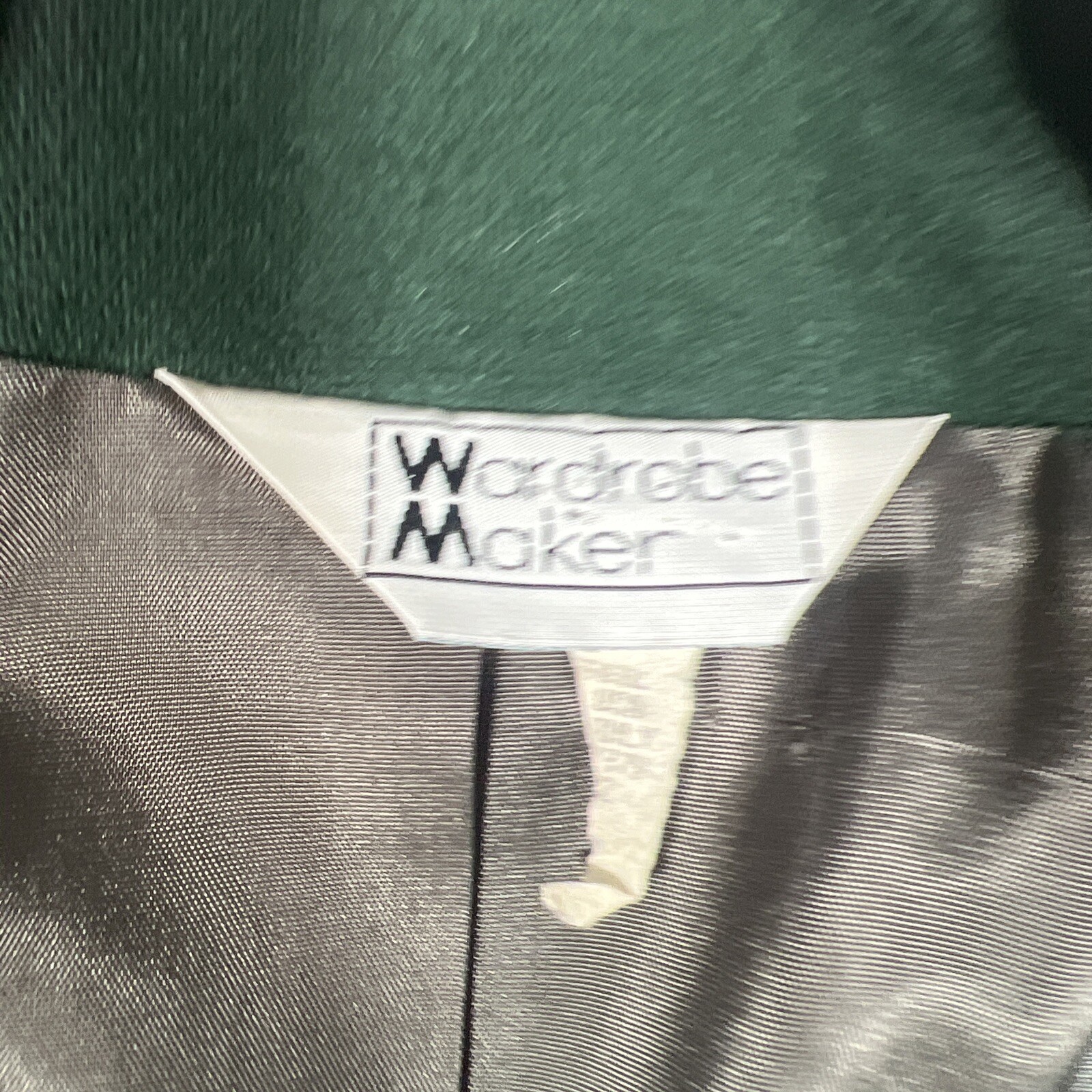 Wardrobe Maker 100% wool womens green jacket blazer pleated skirt 80s Vintage