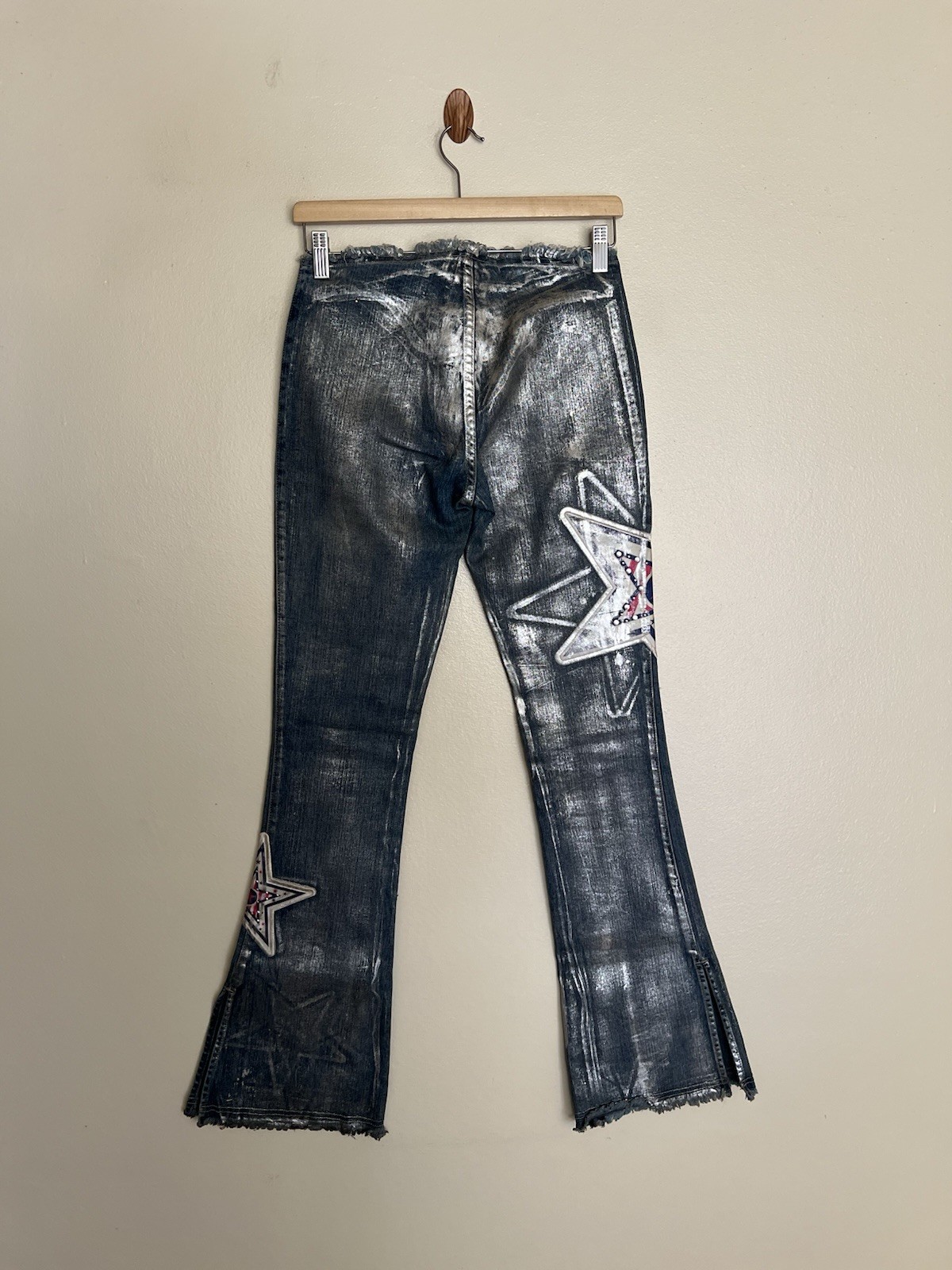 Vintage 90s JNCO Star Flare Boot Cut Jeans Women’s Size 5 Rare Punk Emo Denim
