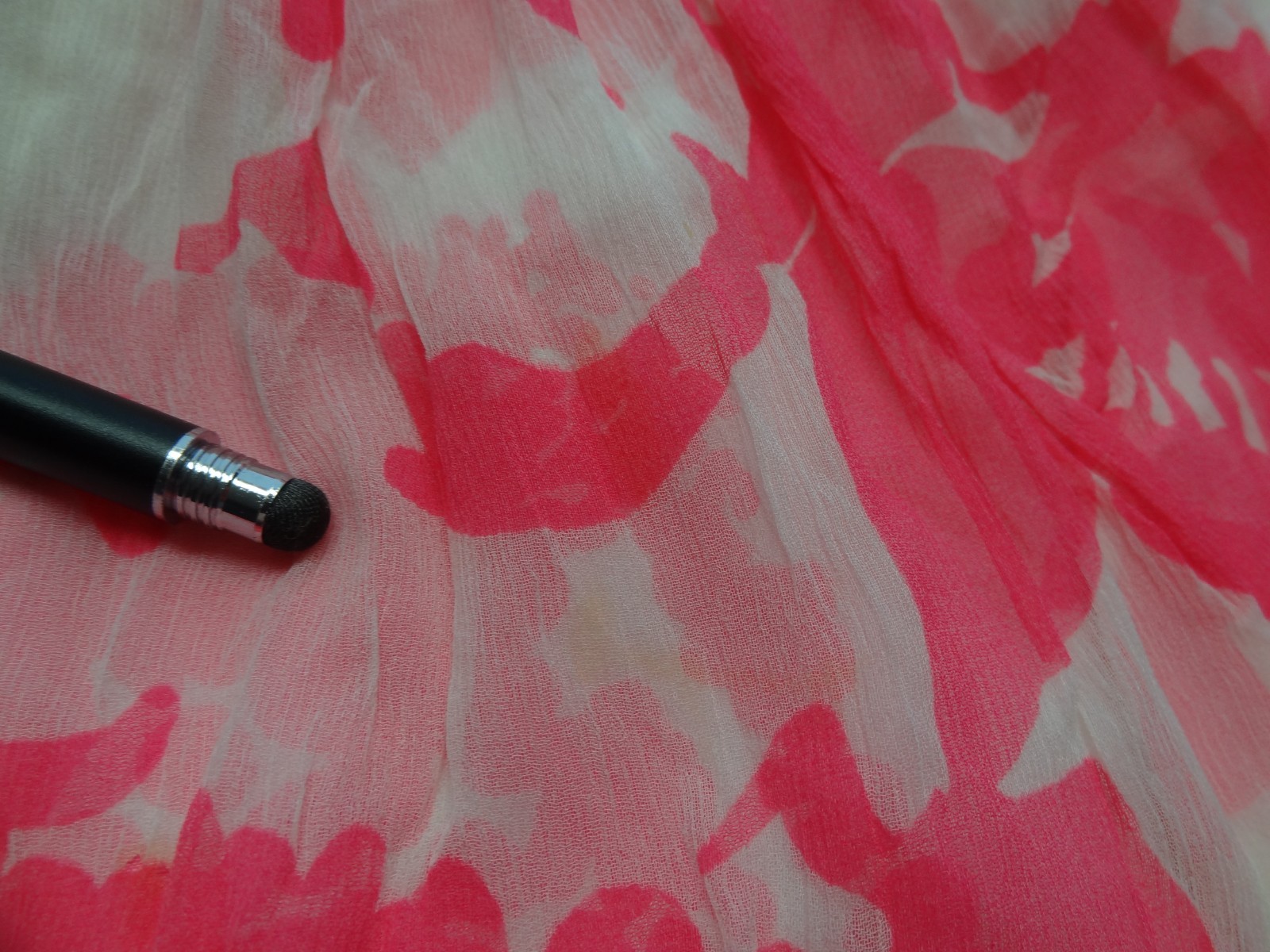 VTG XS Floral Dress Pink White Talon Zipper ILGWU Union Made in USA Long Maxi