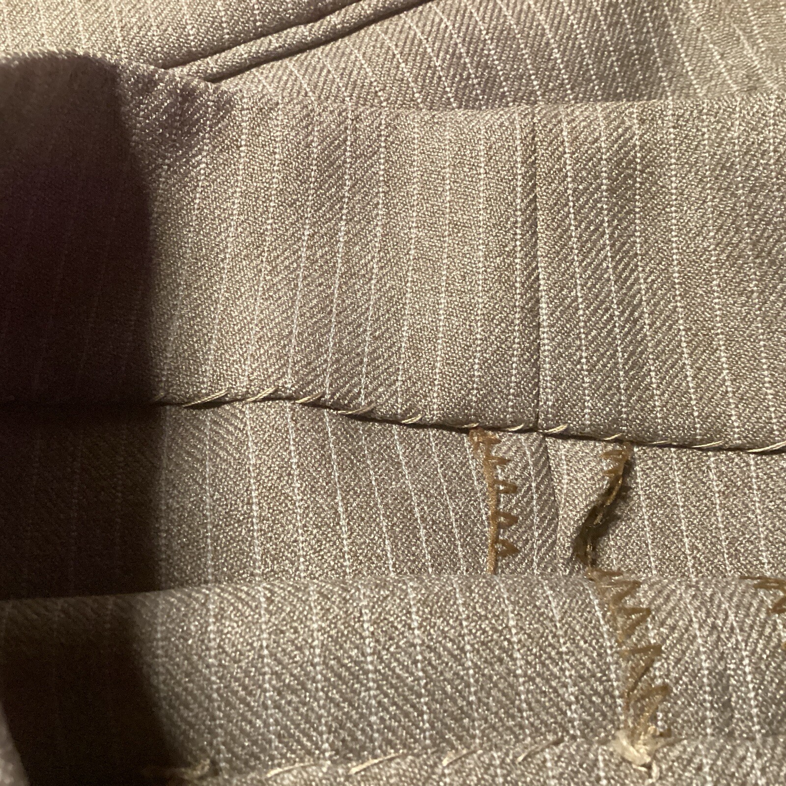 Vtg DC Dee Cee Brand Western Wear Pants Brown Striped 42×33 Pearl Snap