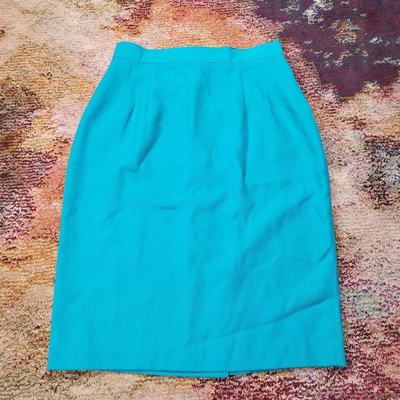 VTG Pencil Skirt Braemar Petites by Jeremy Scott Teal Green Sz Waist 27″ Canada
