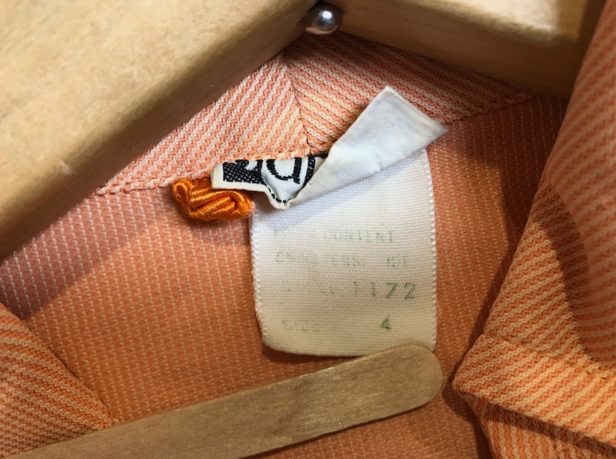 1970s Perkins Shirtdress/Waitress Uniform Size 4 Nice Orange Stripe