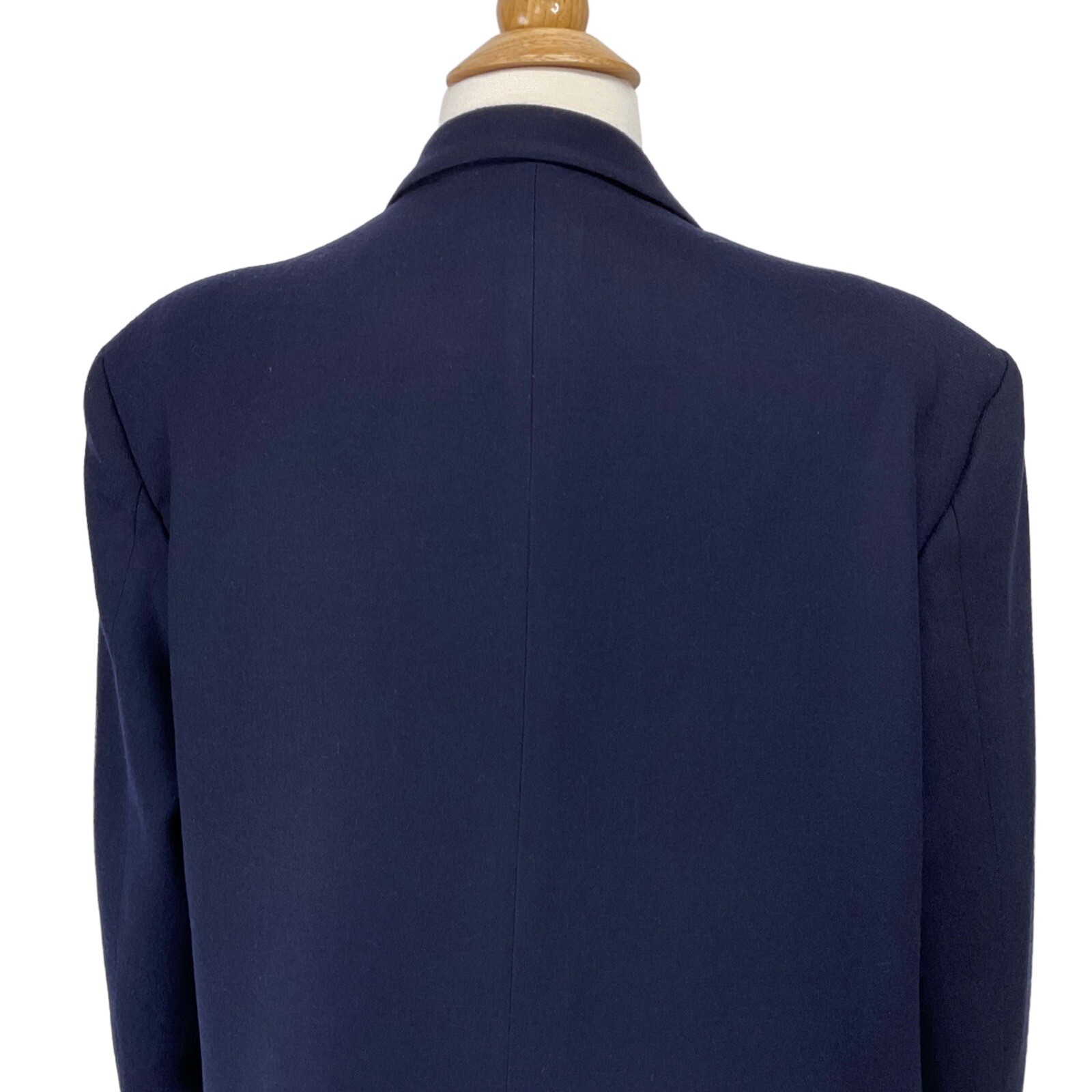 Bretton Place Womens Size 14 Blue Long Sleeve Wool Blazer Academia Career VTG