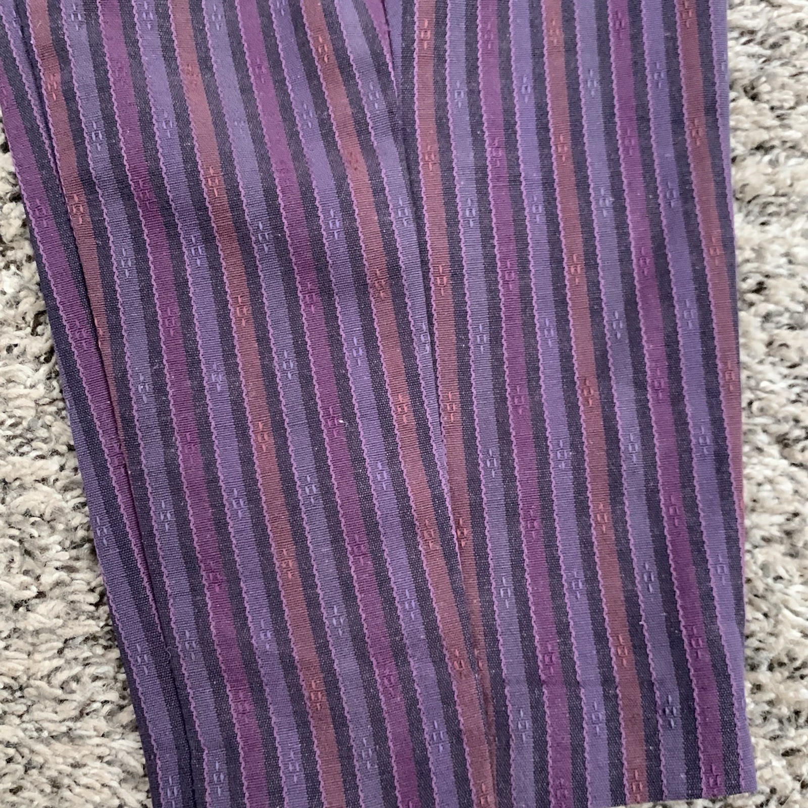 Vintage Happy Legs Pants Parachute Pleated High Rise Purple Black Small