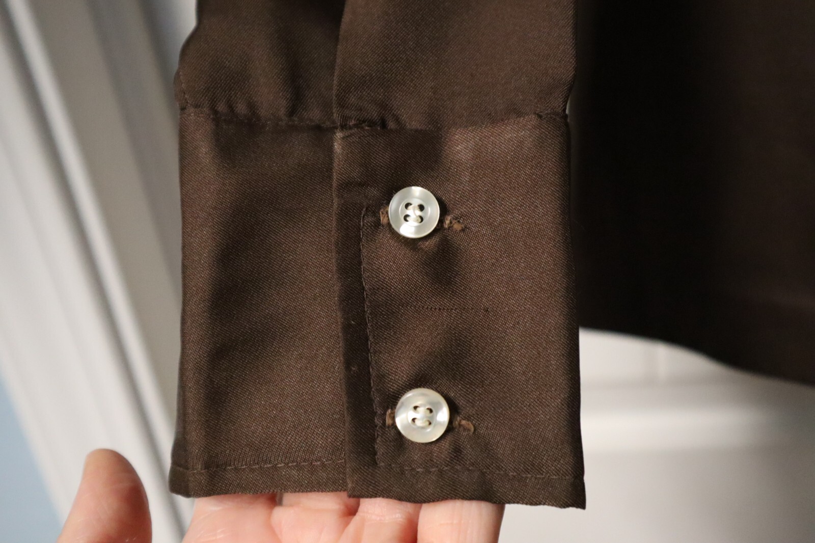 Vintage 1970s brown blouse size 16 (check measurements)
