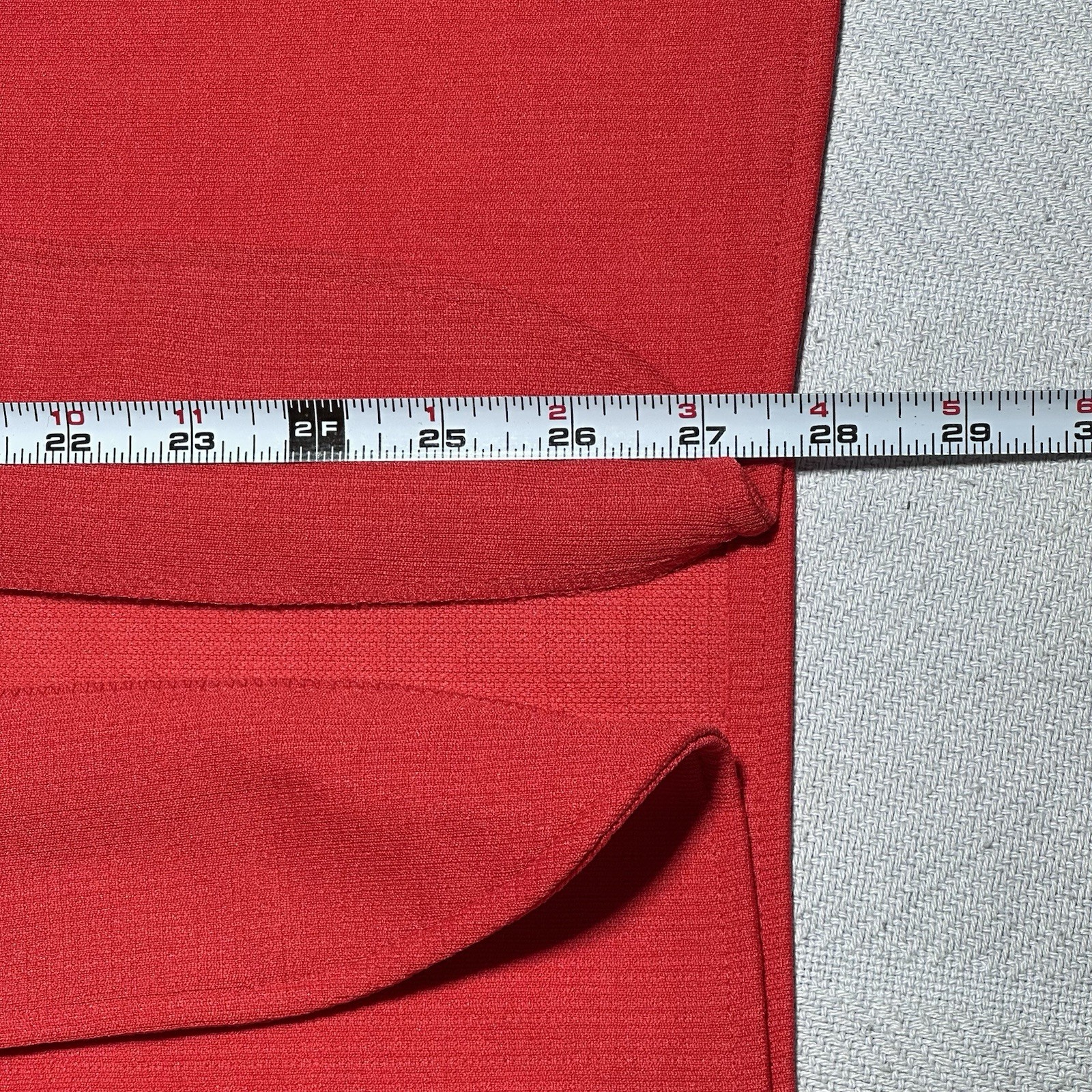 Vintage 60s 70s Sears Blazer Jacket Womens 26.5 Red Polyester Open Front