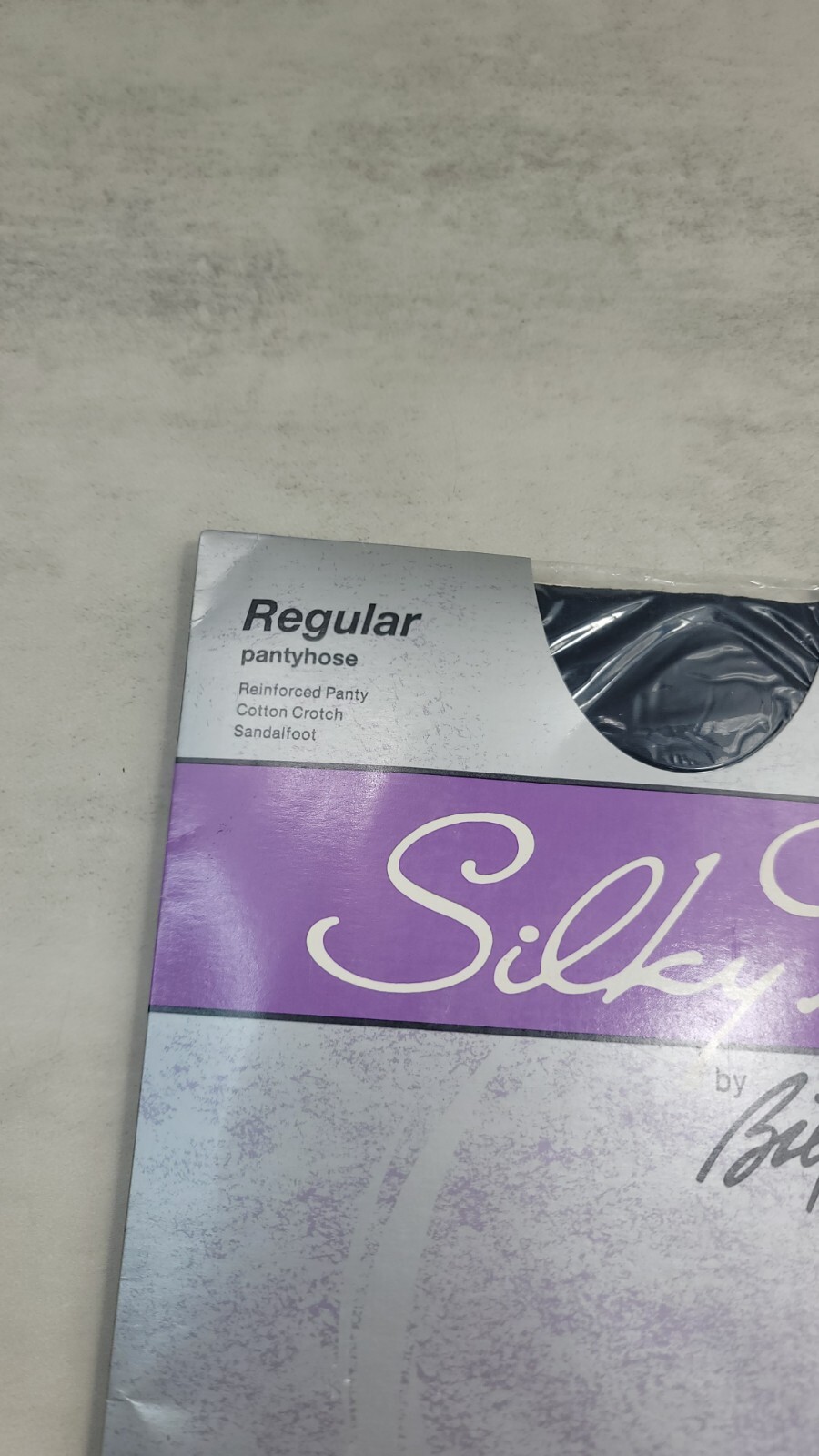 Vintage A Silky Fit Bill Blass Pantyhose Navy Blue USA 3950 Classic Solid