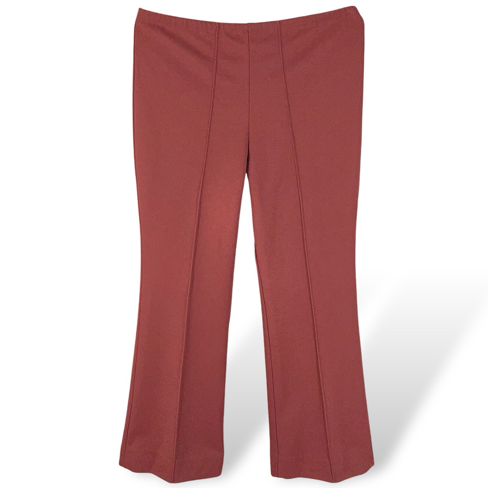 Vintage Bell Bottom Wide Leg Pants Hippie 1970s Burgundy Alden’s