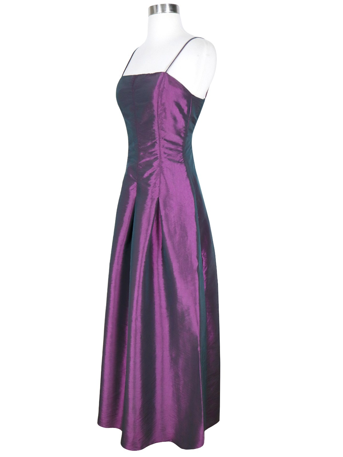 Vintage 90s Purple Spaghetti Straps Grunge Maxi Prom Gown Party Dress XXS XS