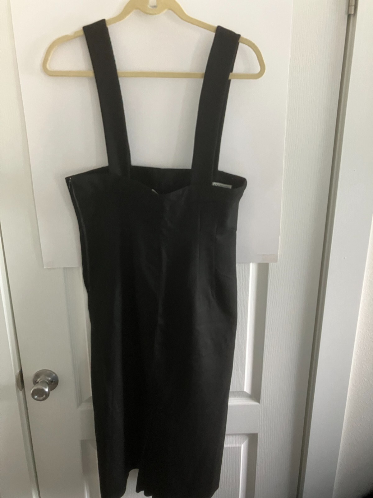 Vintage Majestic Black Wool Jumper Dress Sleeveless, Slits, Side Zipper New