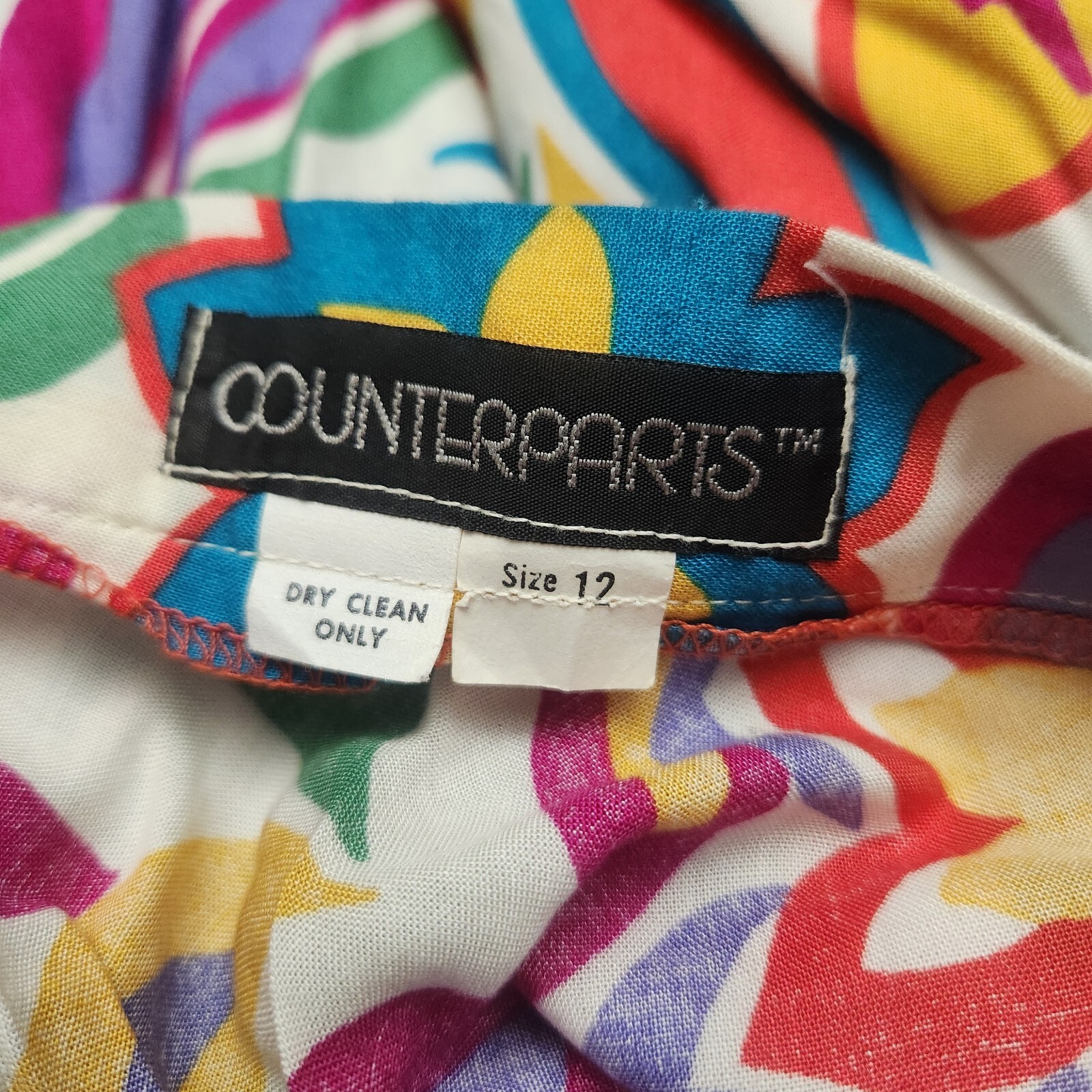 Vintage Counterparts Colorful Floral Flowy Skirt Size 12