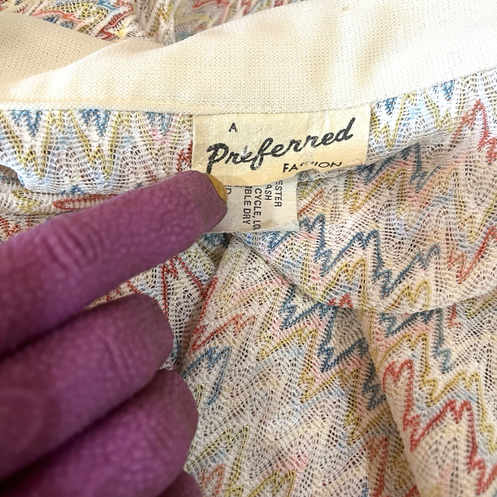 Vintage Preferred Fashion 2 Piece Dress &Jacket Set Yellow Chevron Knit M/L 80’s