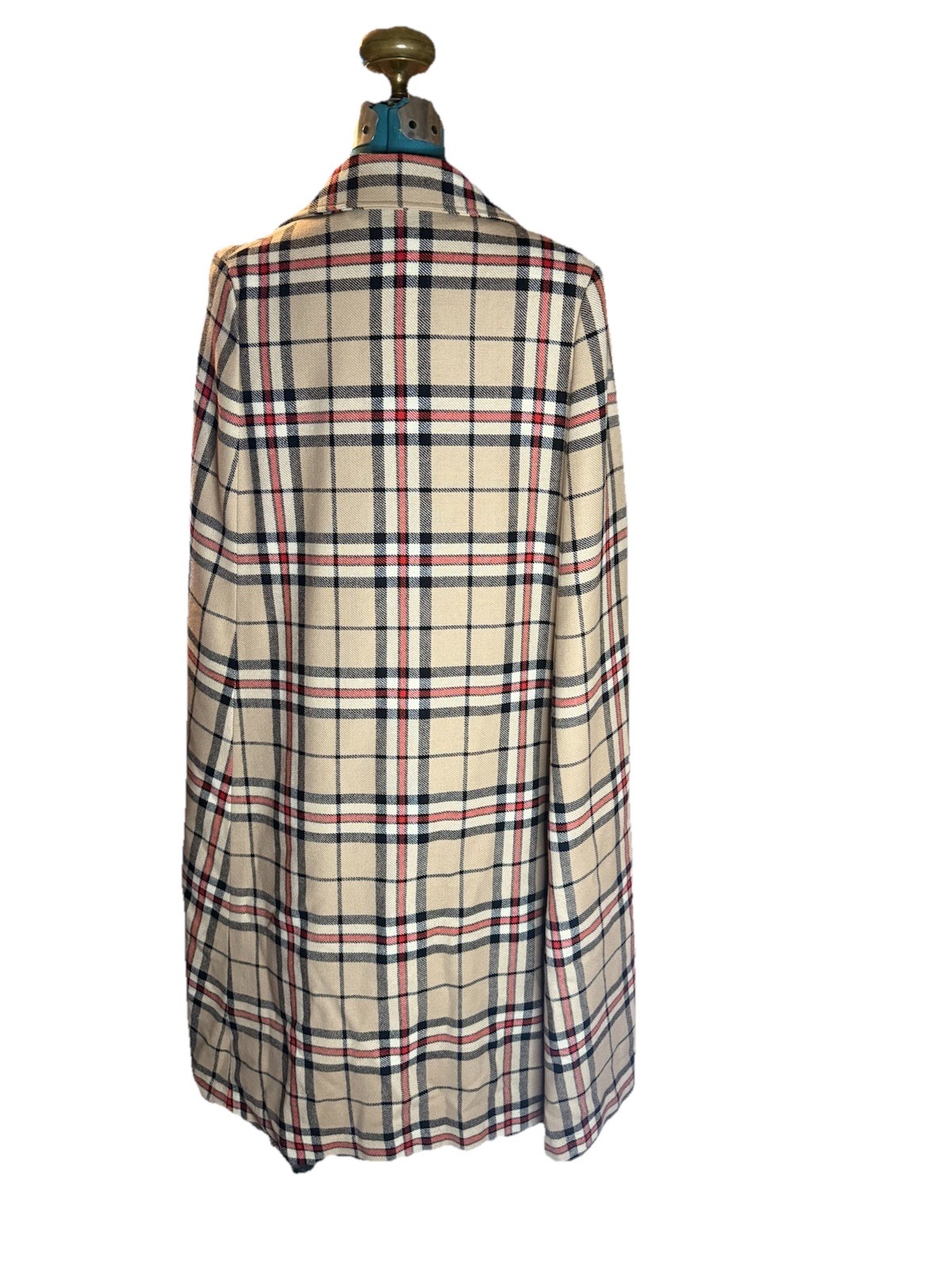 Vintage Women’s UK Made Nova Check Wool Cape Coat Skirt Suit UK14/US12